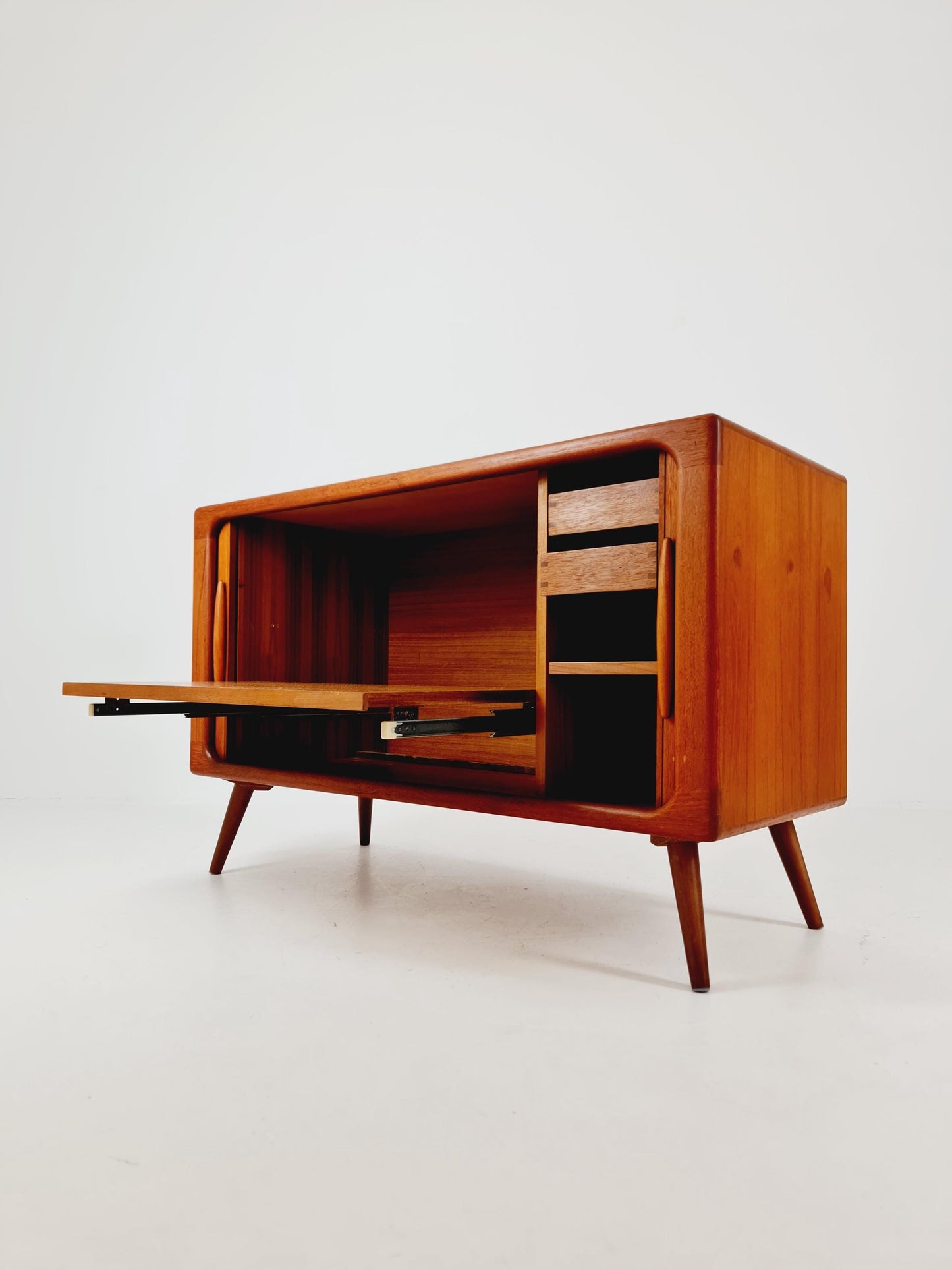 Mid century Solid Danish teak hallway cabinet, Record cabinet By Dyrlund 1960s