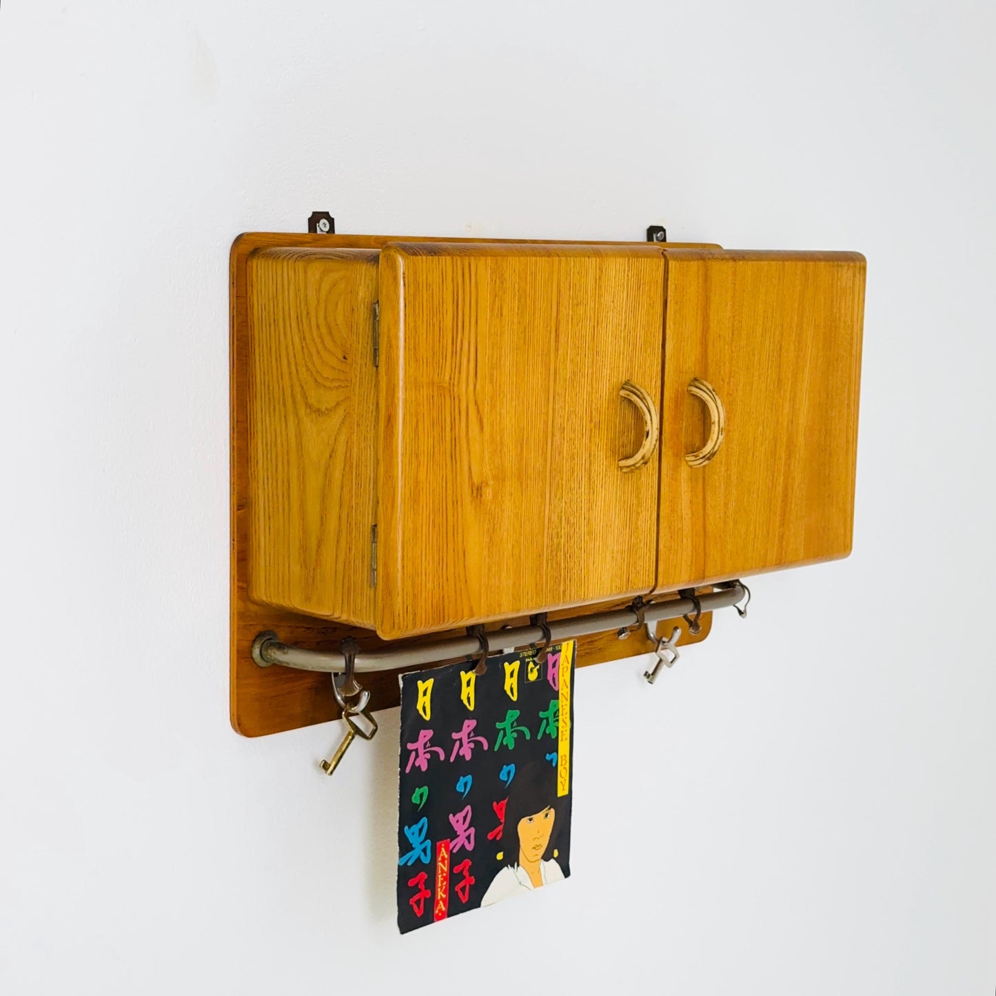 Mid Century Wooden Wall Cabinet | 1960s German Medicine Cabinet