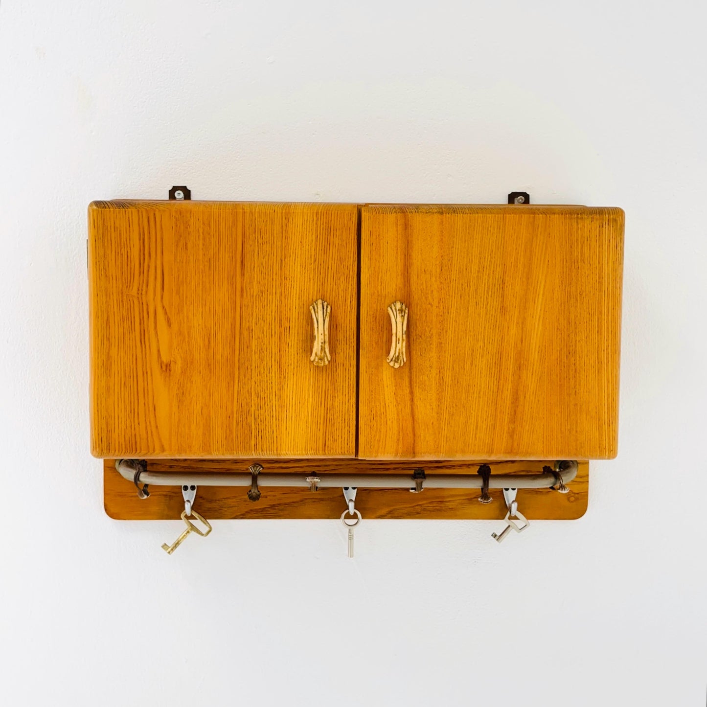 Mid Century Wooden Wall Cabinet | 1960s German Medicine Cabinet