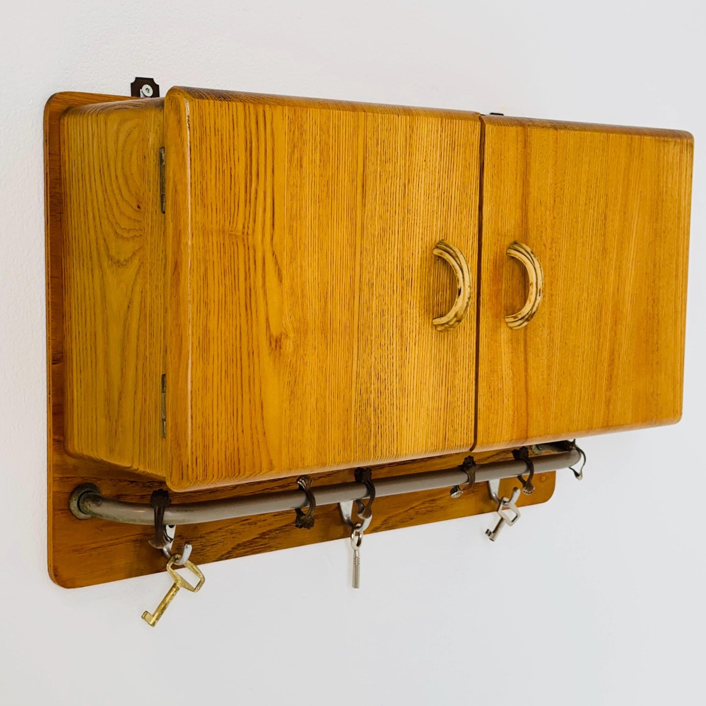Mid Century Wooden Wall Cabinet | 1960s German Medicine Cabinet