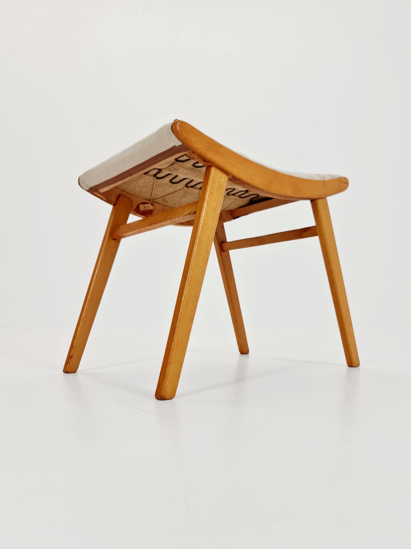 Mid century modern German ottoman/footstool make up stool from the 50s