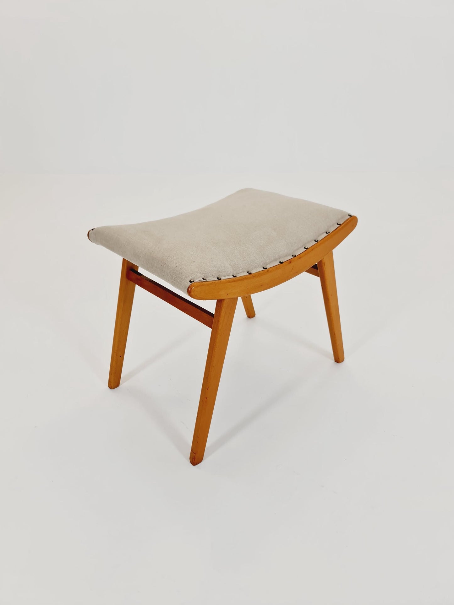 Mid century modern German ottoman/footstool make up stool from the 50s