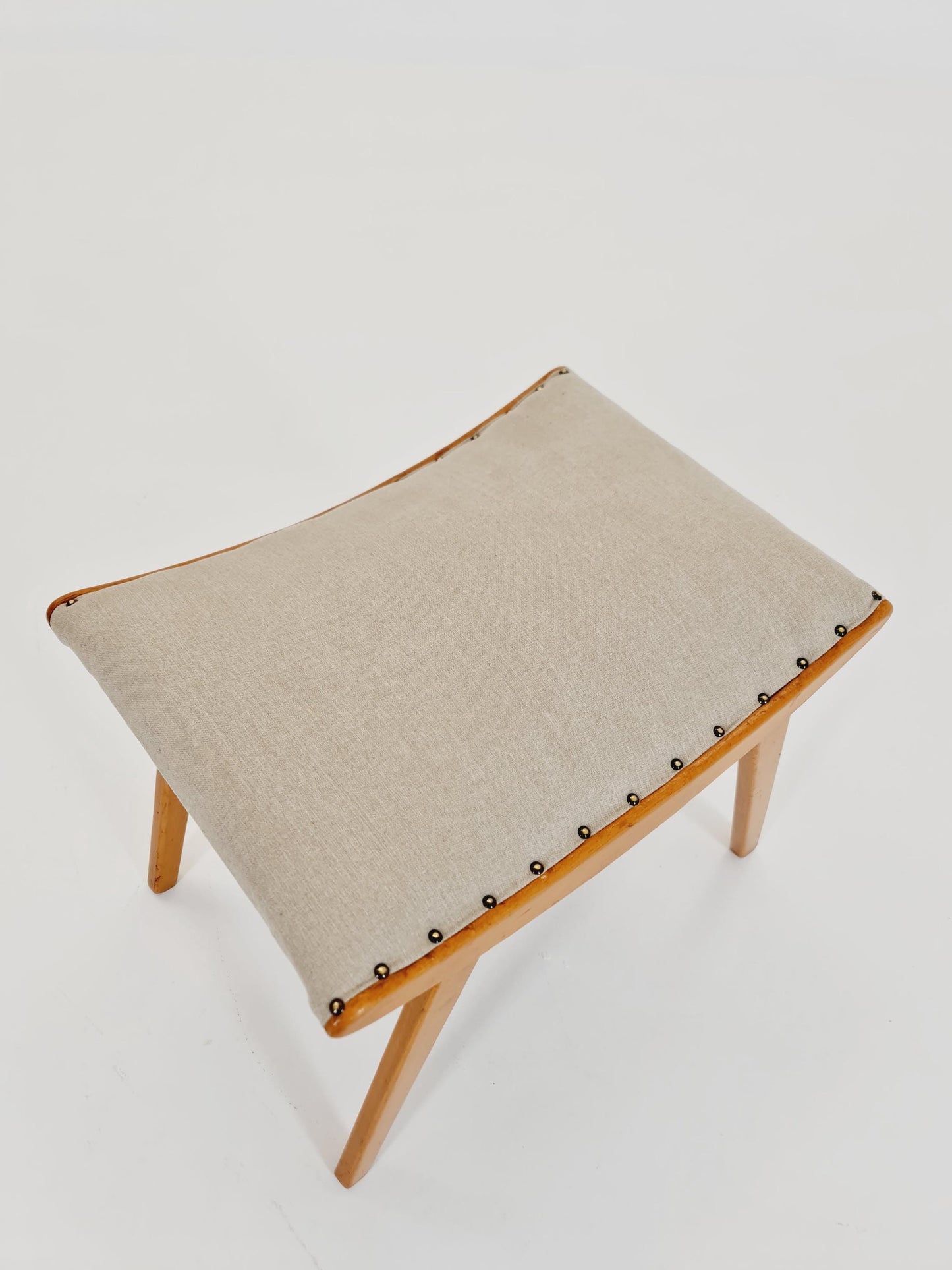 Mid century modern German ottoman/footstool make up stool from the 50s