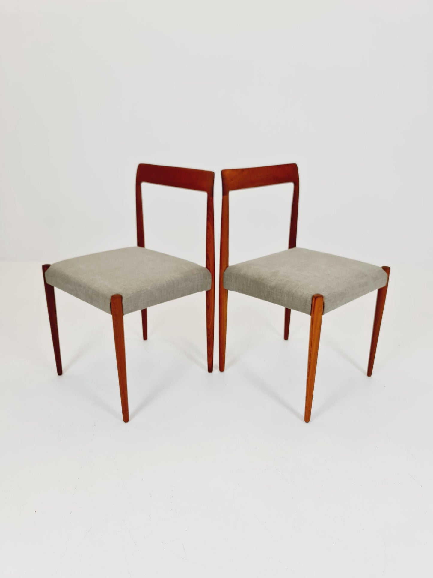 Mid century German Teak Dining Chair by Lübke, 1960s, set of 2