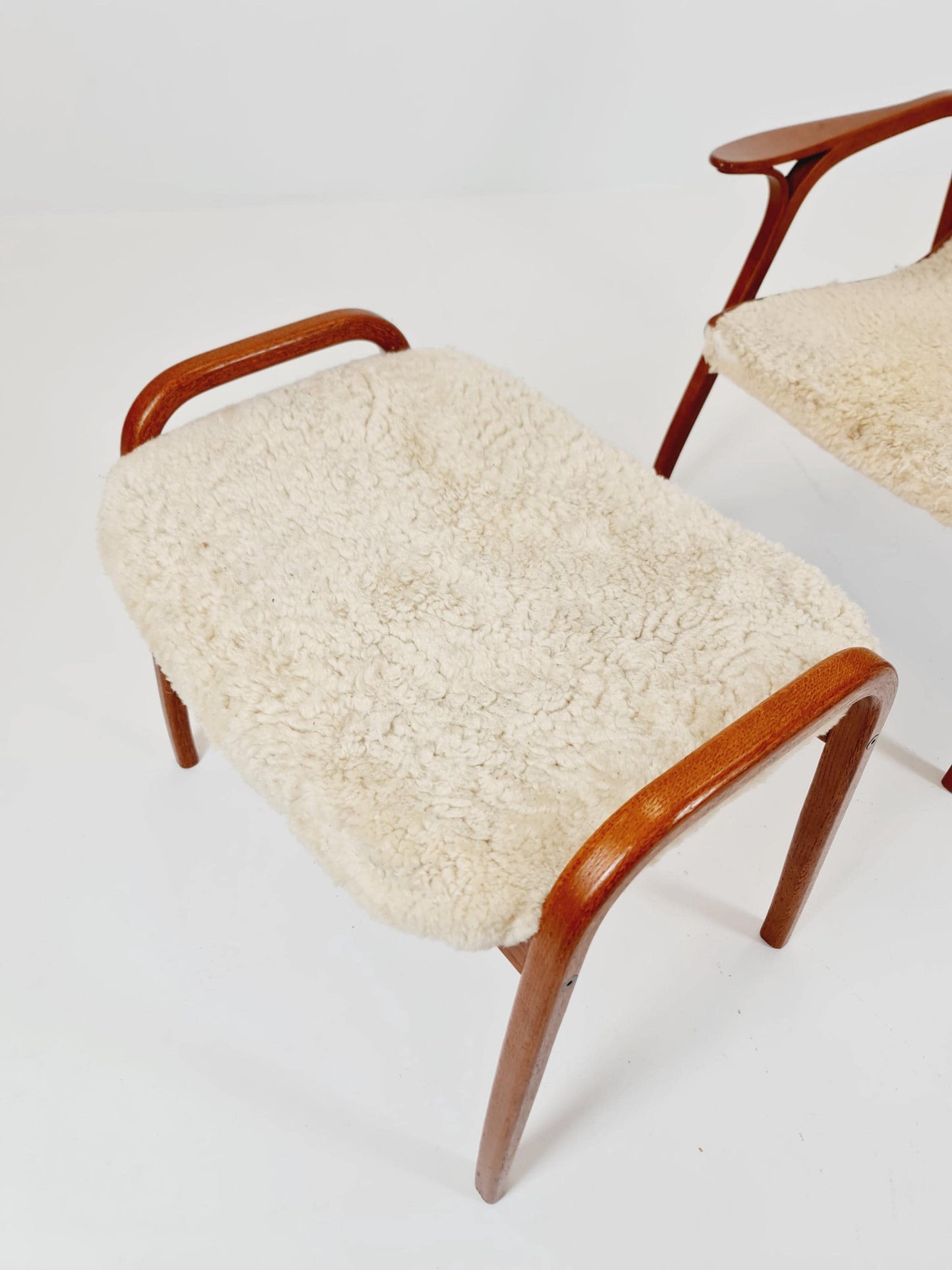 Mid century Lamino Armchair and foot stool By Yngve Ekstöm For Swedese 1960