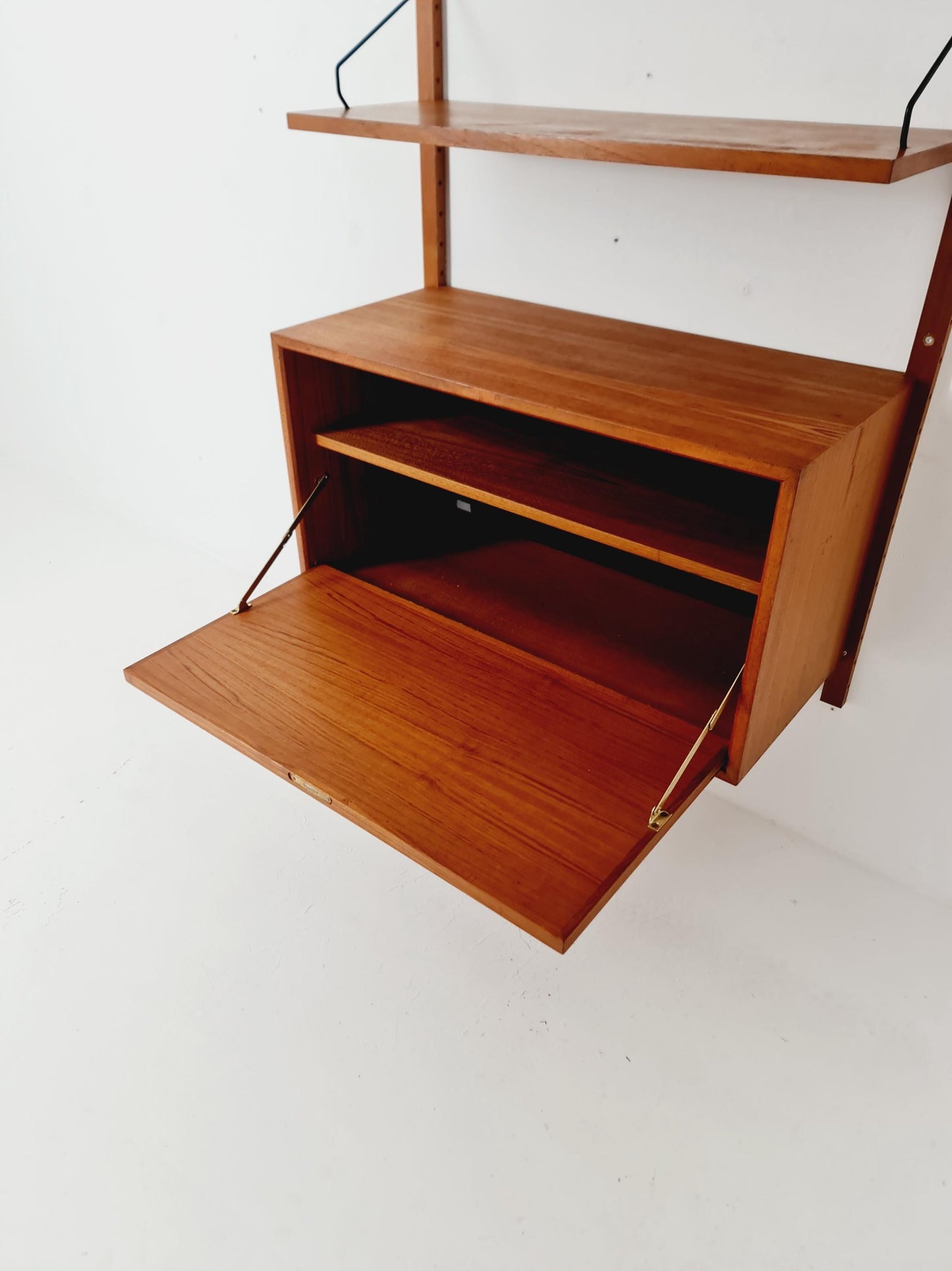 Mid century Danish Teak Wall Unit with Desk cabinet by Poul Cadovius for Royal,Denmark, 1960s