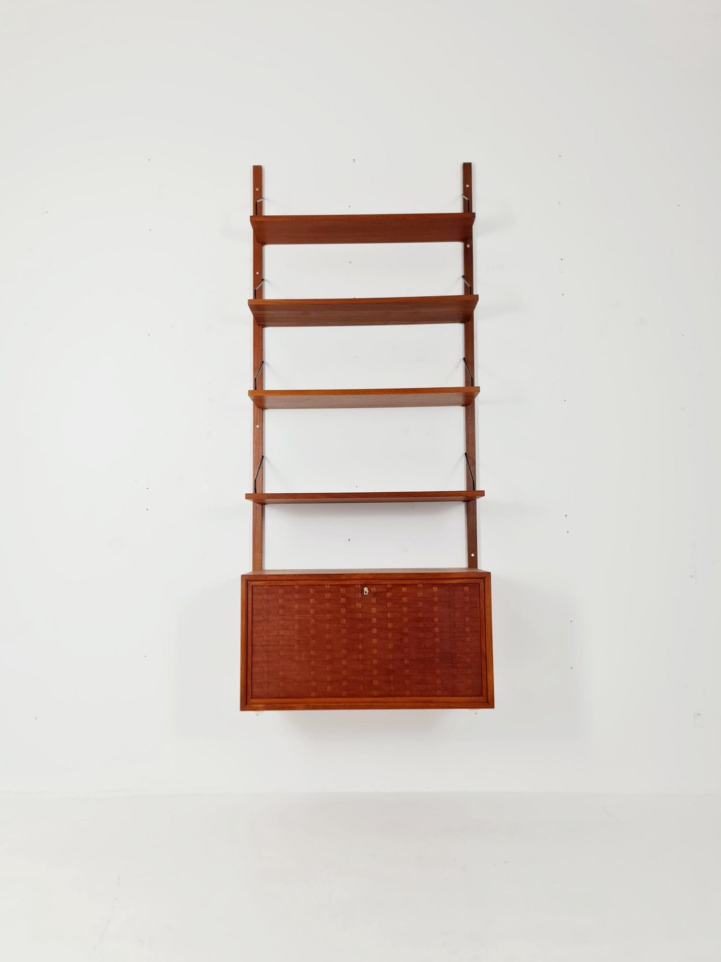 Mid century Danish Teak Wall Unit with Desk cabinet by Poul Cadovius for Royal,Denmark, 1960s
