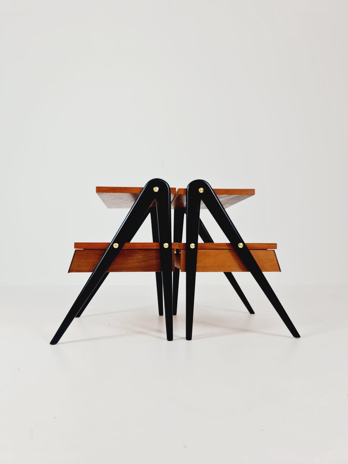 Pair of Danish teak vintage bedside tables/ Night stands, 1960s
