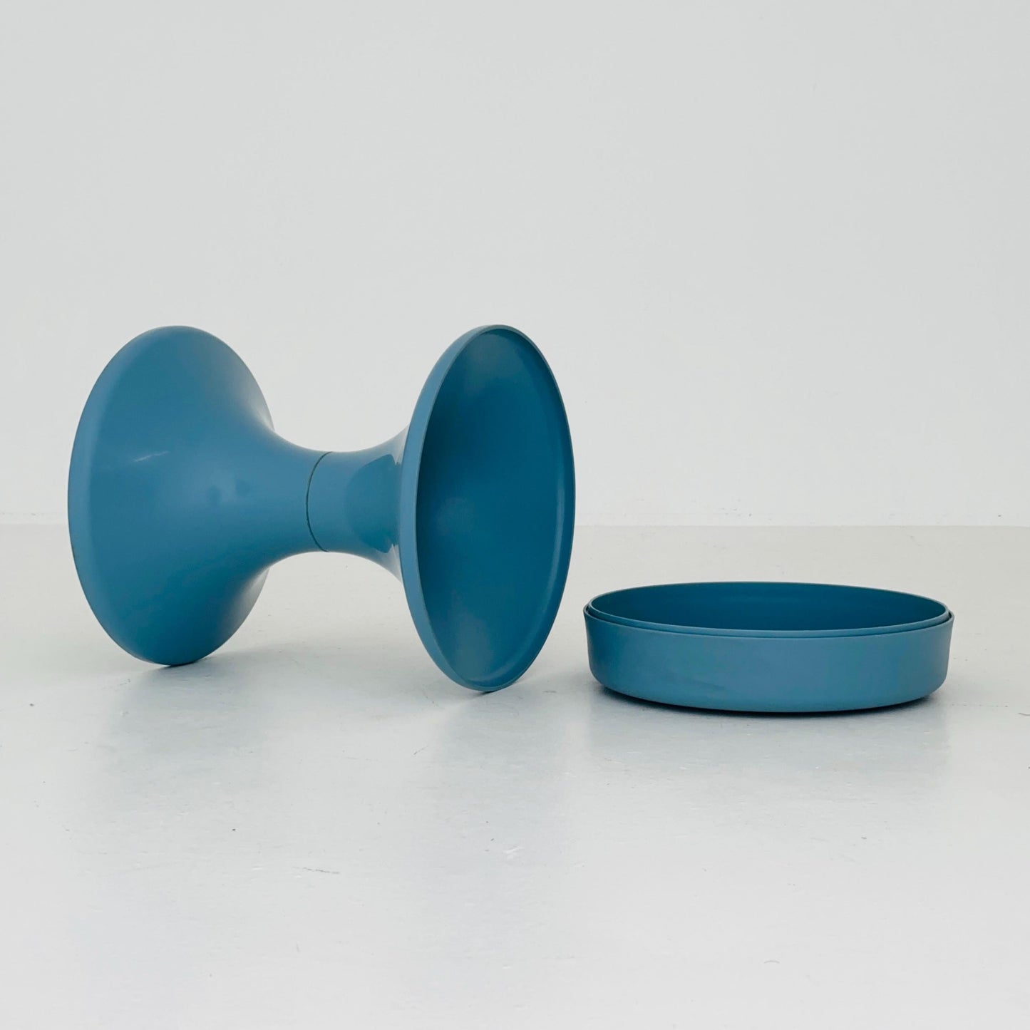 Space age blue stool by Isoklepa - space age blue stool - Tulip Stool - Vintage Plastic Stool - Germany, 1970s
