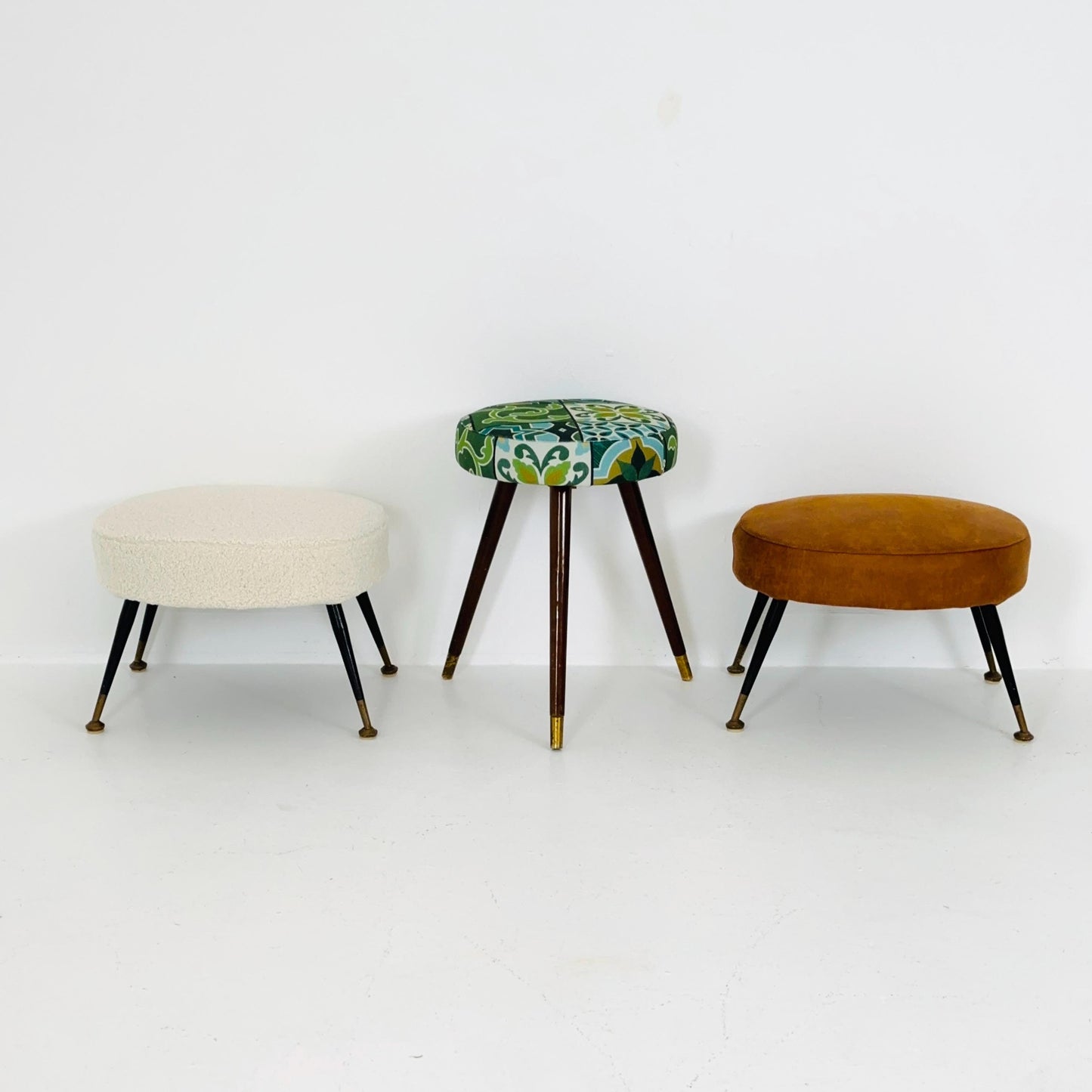 1 of 3 mid century modern stools German tripod vintage design 1960s