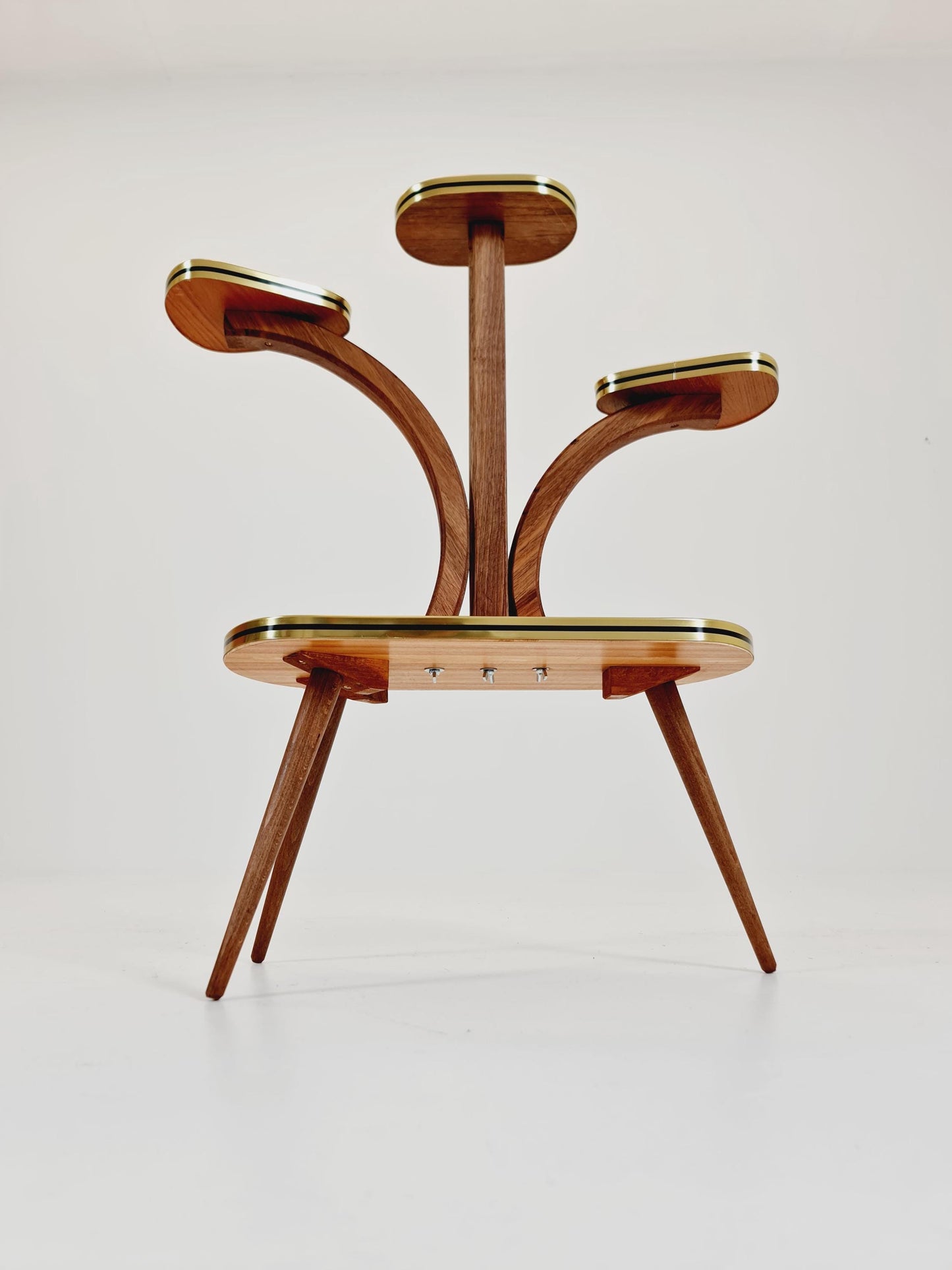 Rare Large German Plant Stand, Colorful Vintage Mid-Century Minimalist Indoor Plant Stand Side Table Retro flower table, 1950s