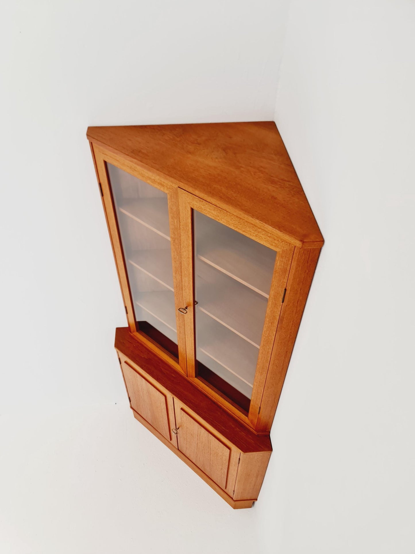 Mid Century Modern danish corner cabinet teak By Arne Whal For VM Möbelr, 1960s