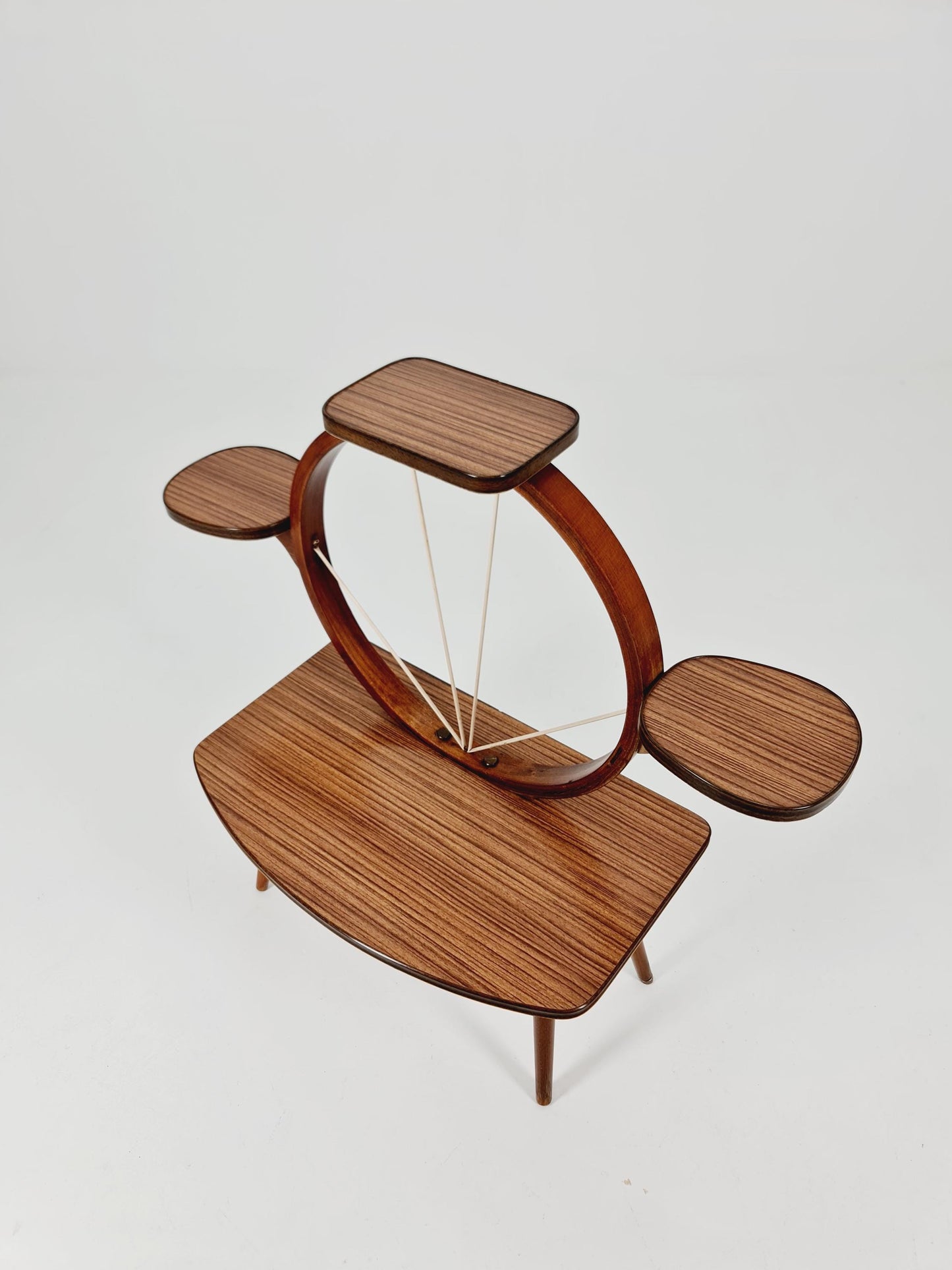 Big 1950s German Plant Stand, Vintage Mid-Century Minimalist Indoor Plant Stand Side Table Retro flower table