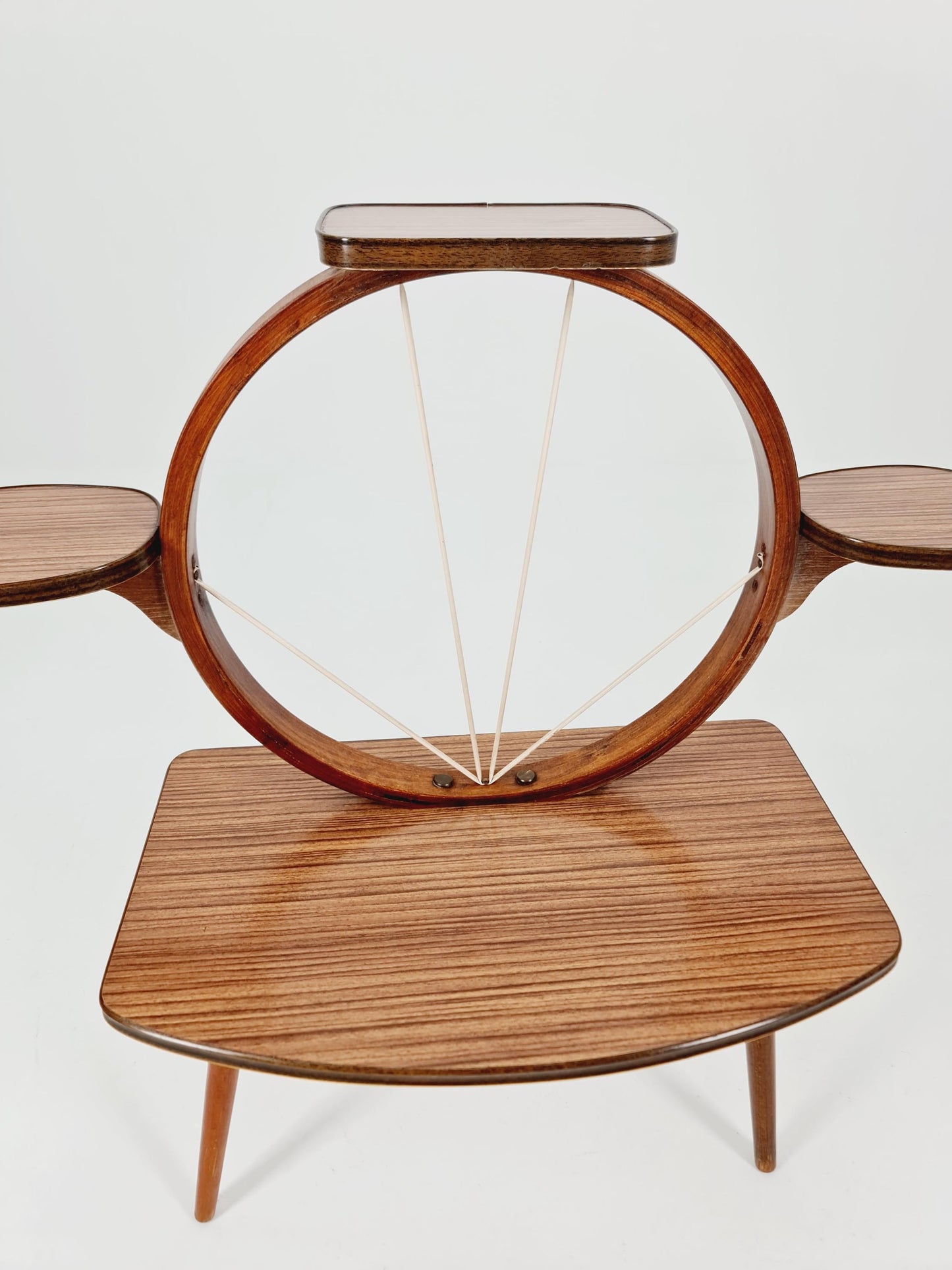 Big 1950s German Plant Stand, Vintage Mid-Century Minimalist Indoor Plant Stand Side Table Retro flower table