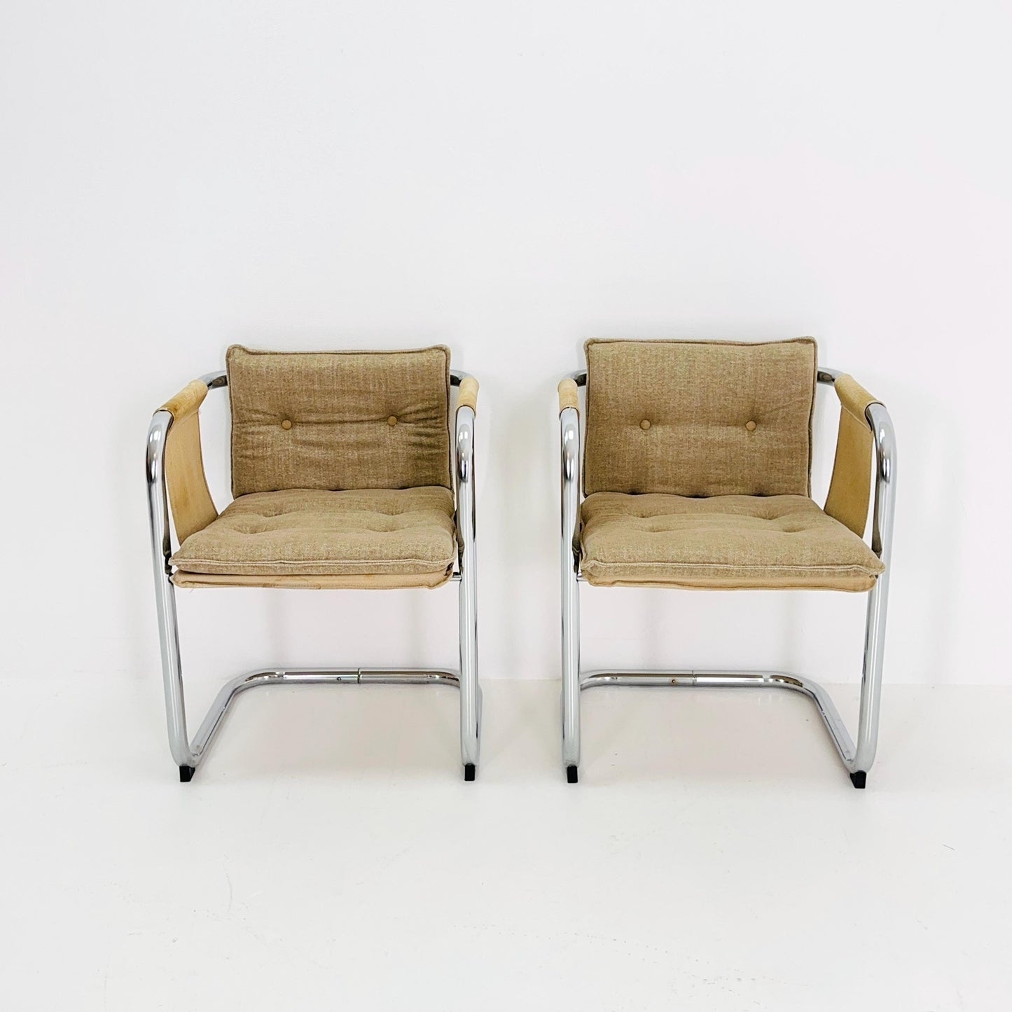 Set of 2 Mid Century Modern Kadett armchairs, designed by Tomas Jelinek for IKEA in the late 1970s