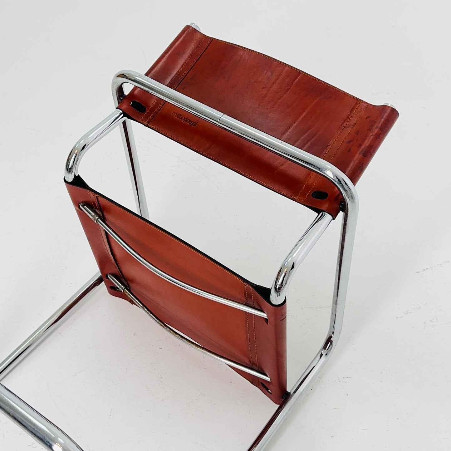 Rare and iconic MG5 Centro Studi armchair designed by Mart Stam & Marcel Breuer for Matteo Grassi, Italy, circa 1980s.
