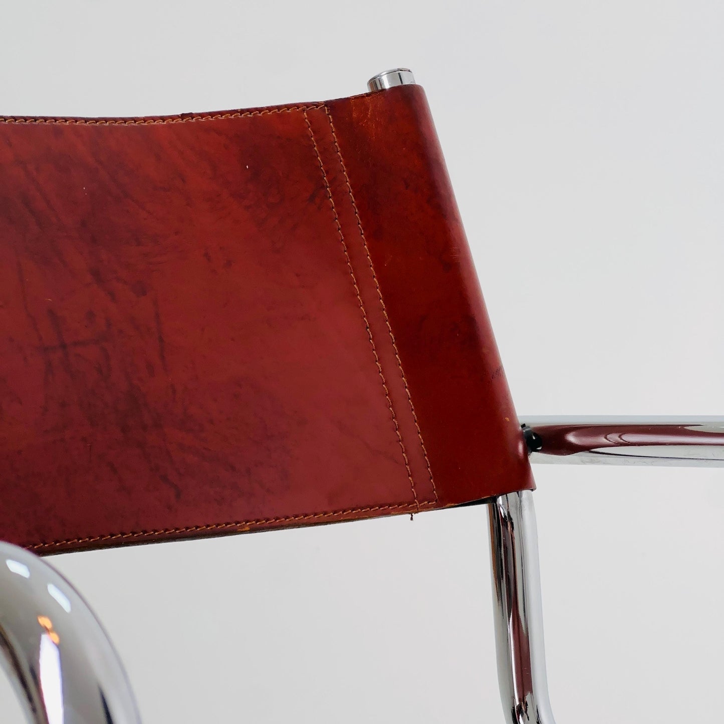 Rare and iconic MG5 Centro Studi armchair designed by Mart Stam & Marcel Breuer for Matteo Grassi, Italy, circa 1980s.
