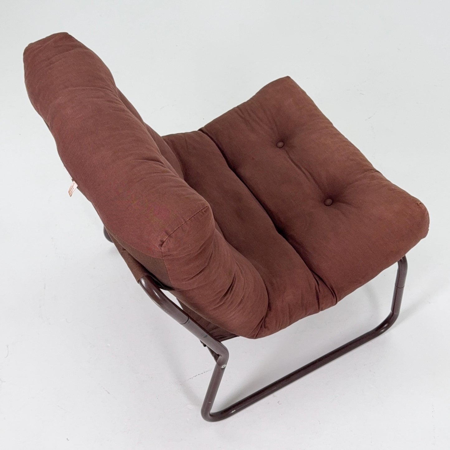 Mid-Century Pixi Lounge Chair by Gillis Lundgren for IKEA, 1970s – Retro Brown Chair with Tubular Frame