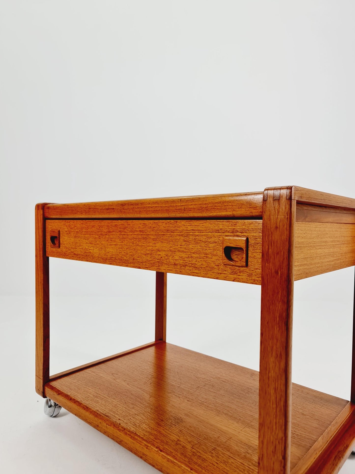 Vintage mid century danish trolley in teak Sideboard / bar cart By Salling Stolefabrik, 1960s