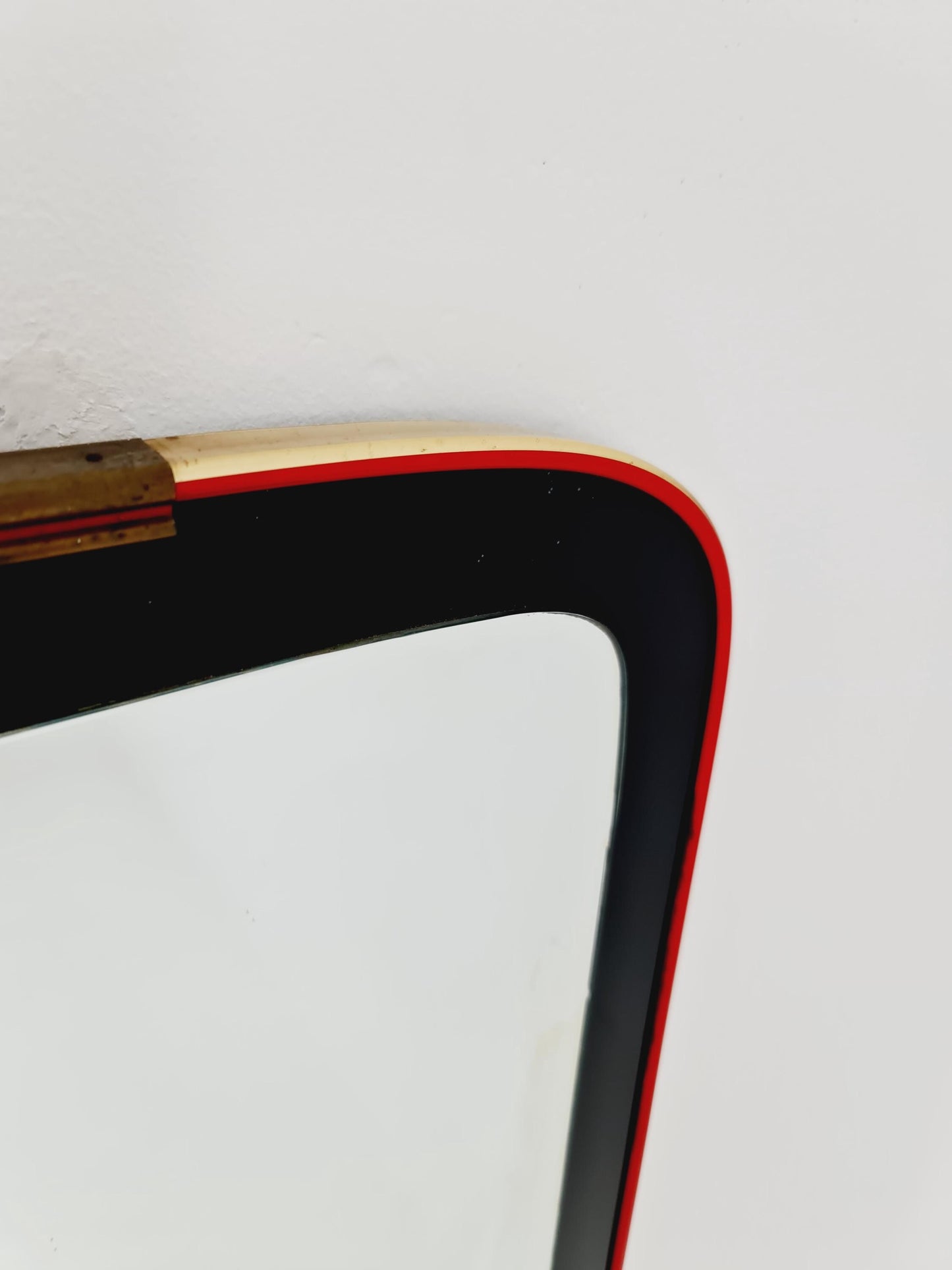 Mid Century asymmetric German Original kidney wall mirror with shelf from the 60s model Rockabilly