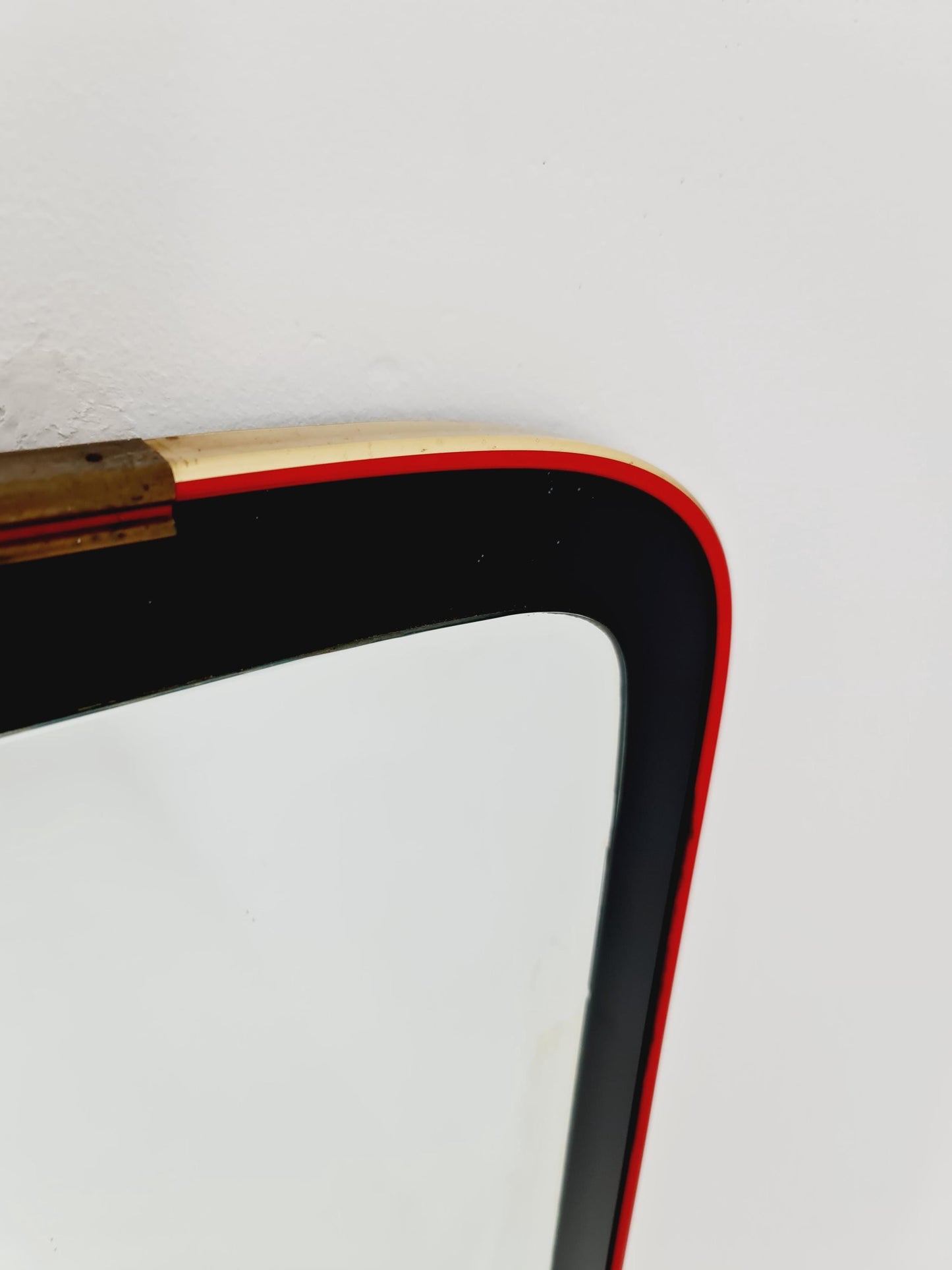 Mid Century asymmetric German Original kidney wall mirror with shelf from the 60s model Rockabilly