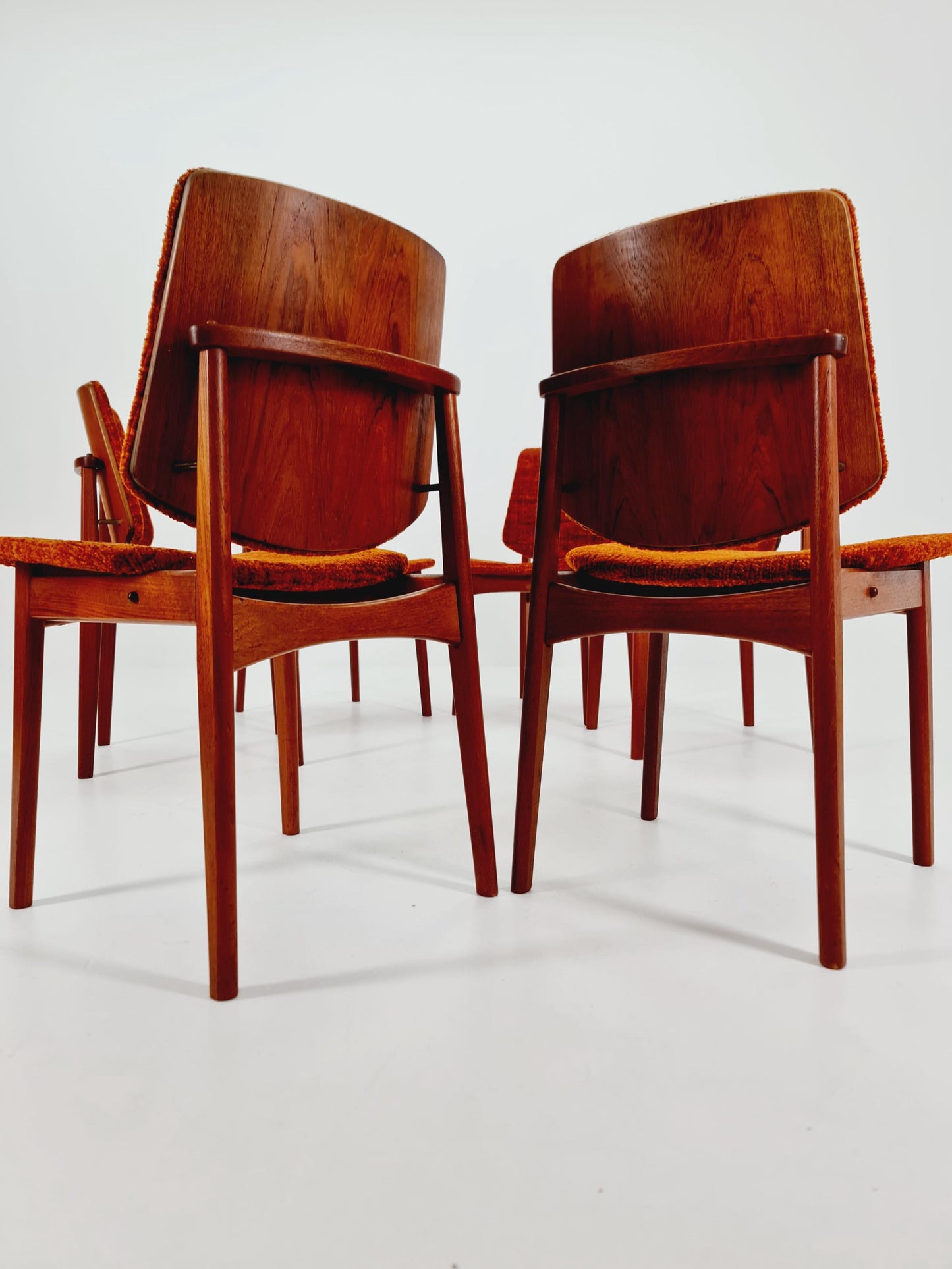 Midcentury teak Dining chairs by Arne Hovmand Olsen 1960s, set of 6