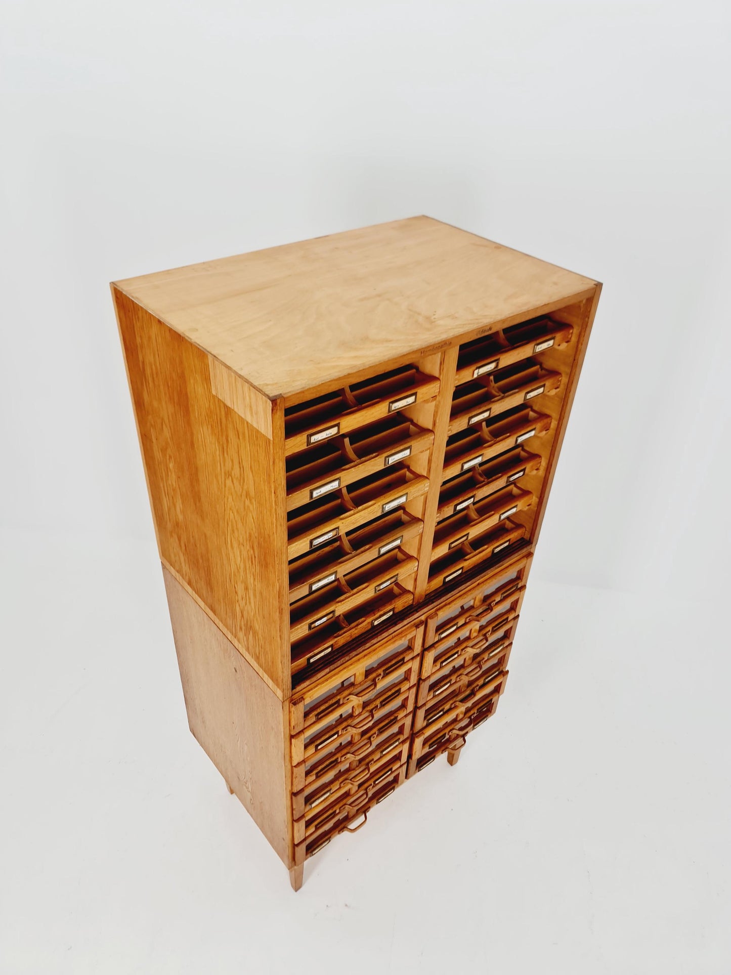 Mid century Bauhaus German Haberdashery cabinet in Wood , 1930s