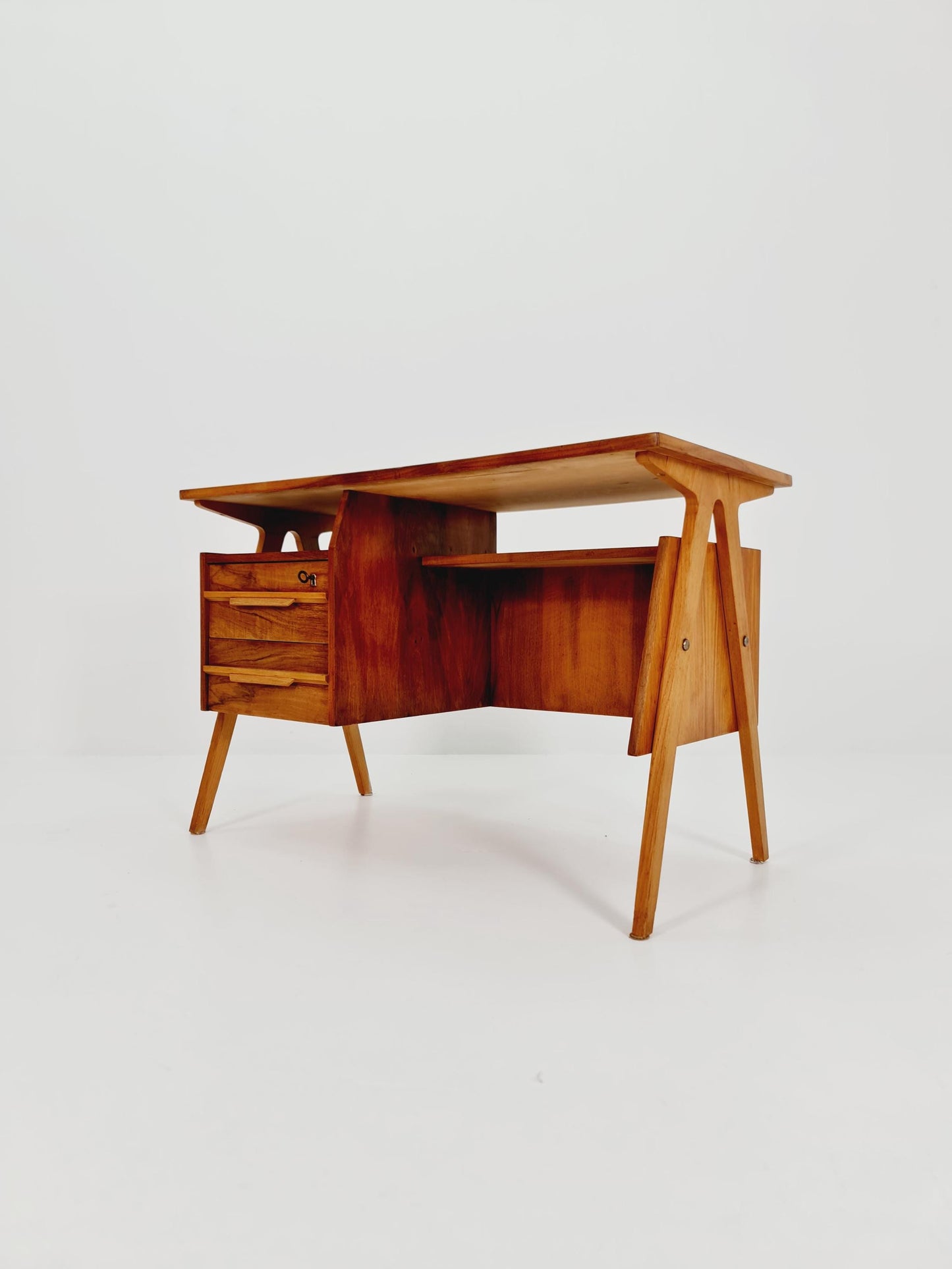 Super Rare Mid century vintage desk Walnut 1950s