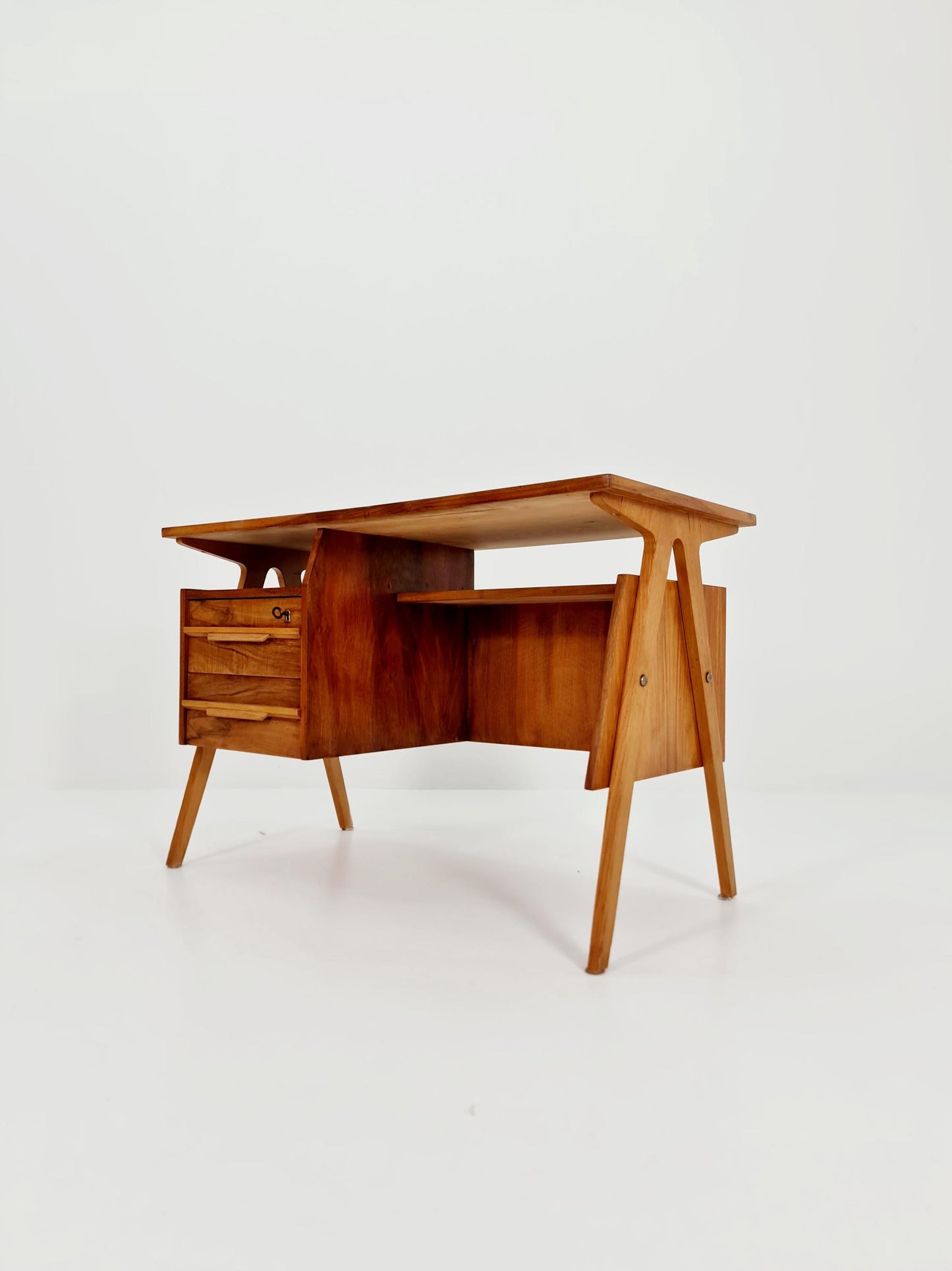 Super Rare Mid century vintage desk Walnut 1950s