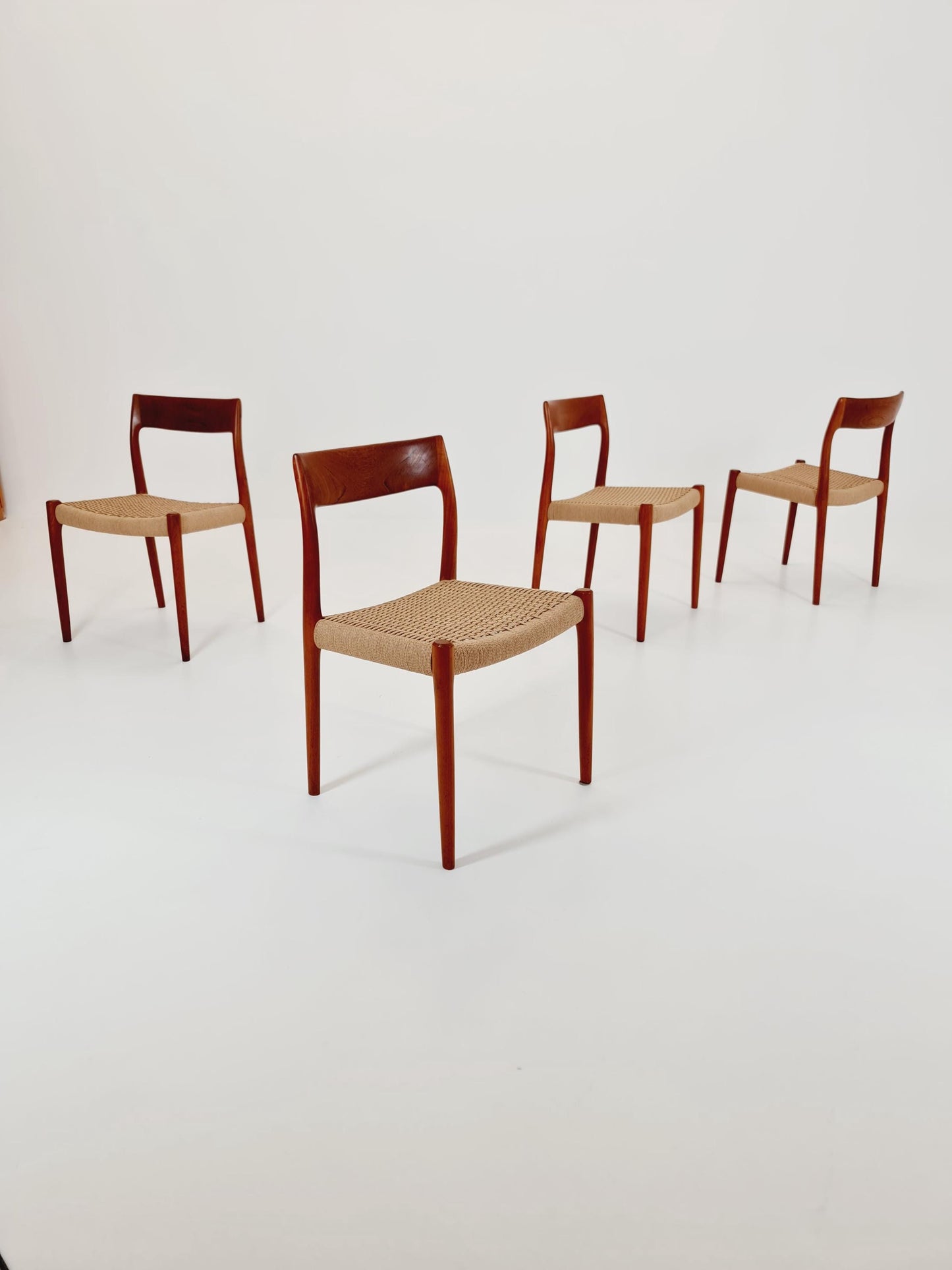 MidCentury Danish Teak Dining Chairs Niels O.Moller, 1960s, set of 4