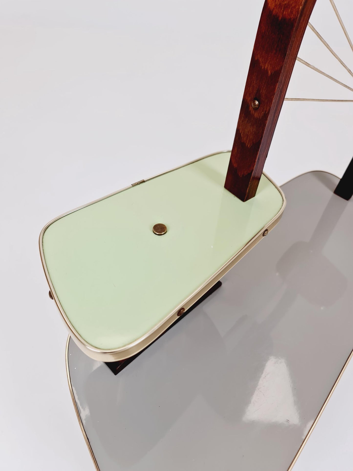 Rare Large German Plant Stand, Colorful Vintage Mid-Century Minimalist Indoor Plant Stand Side Table Retro flower table, 1950s