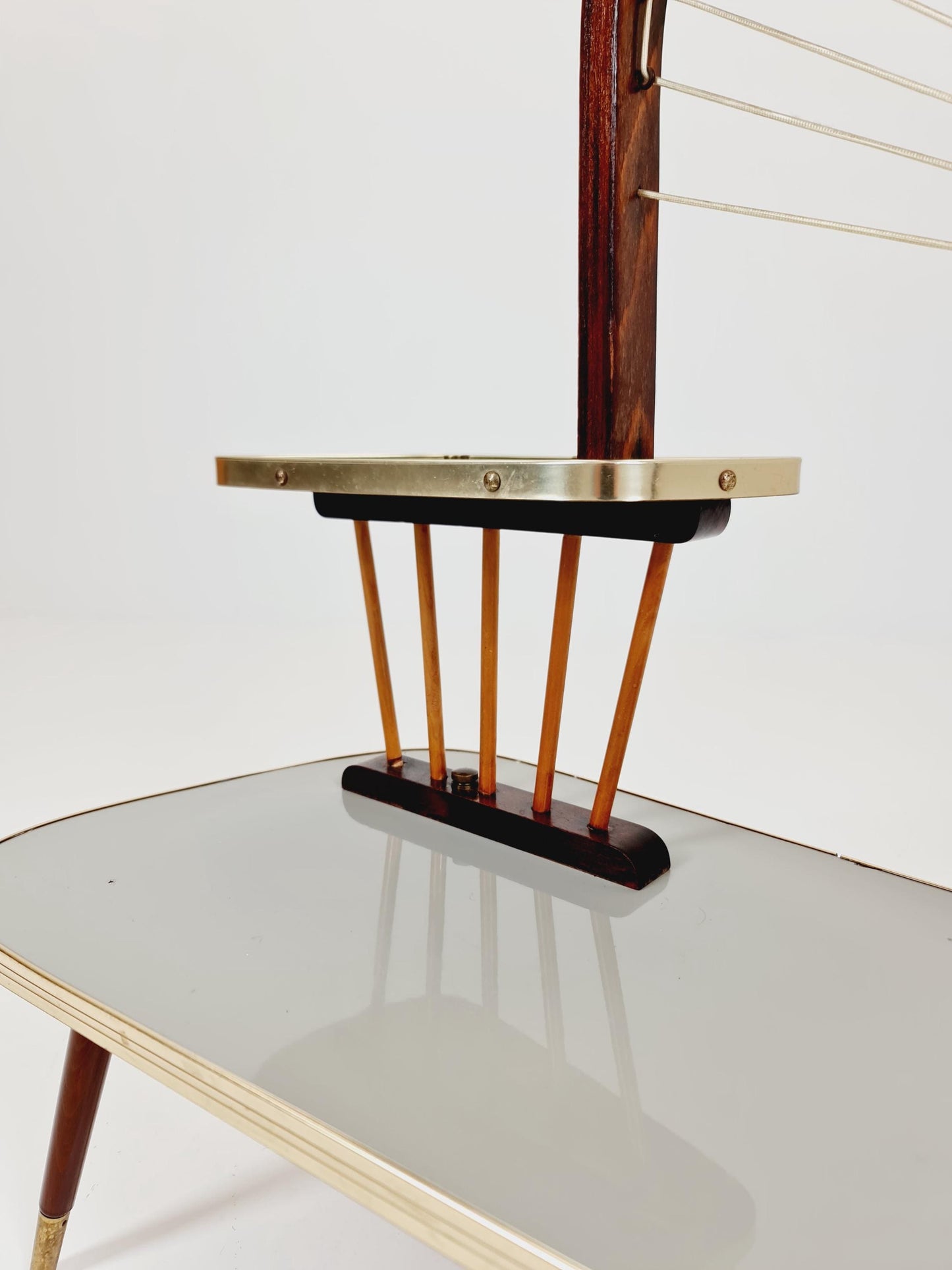 Rare Large German Plant Stand, Colorful Vintage Mid-Century Minimalist Indoor Plant Stand Side Table Retro flower table, 1950s