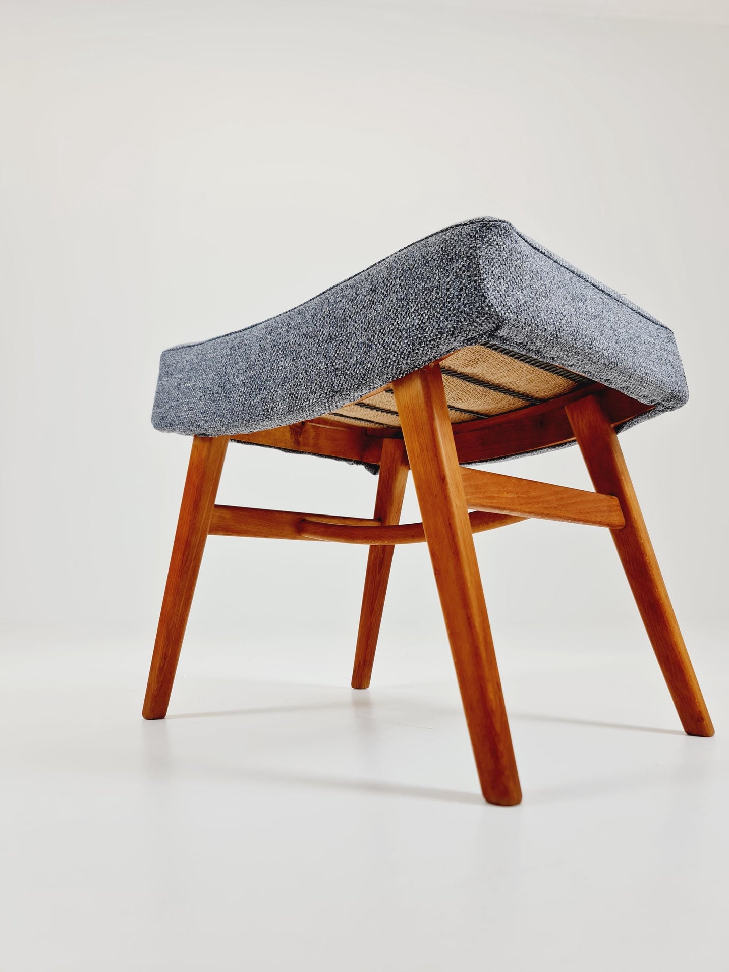 Mid century modern German ottoman/footstool make up stool from the 50s