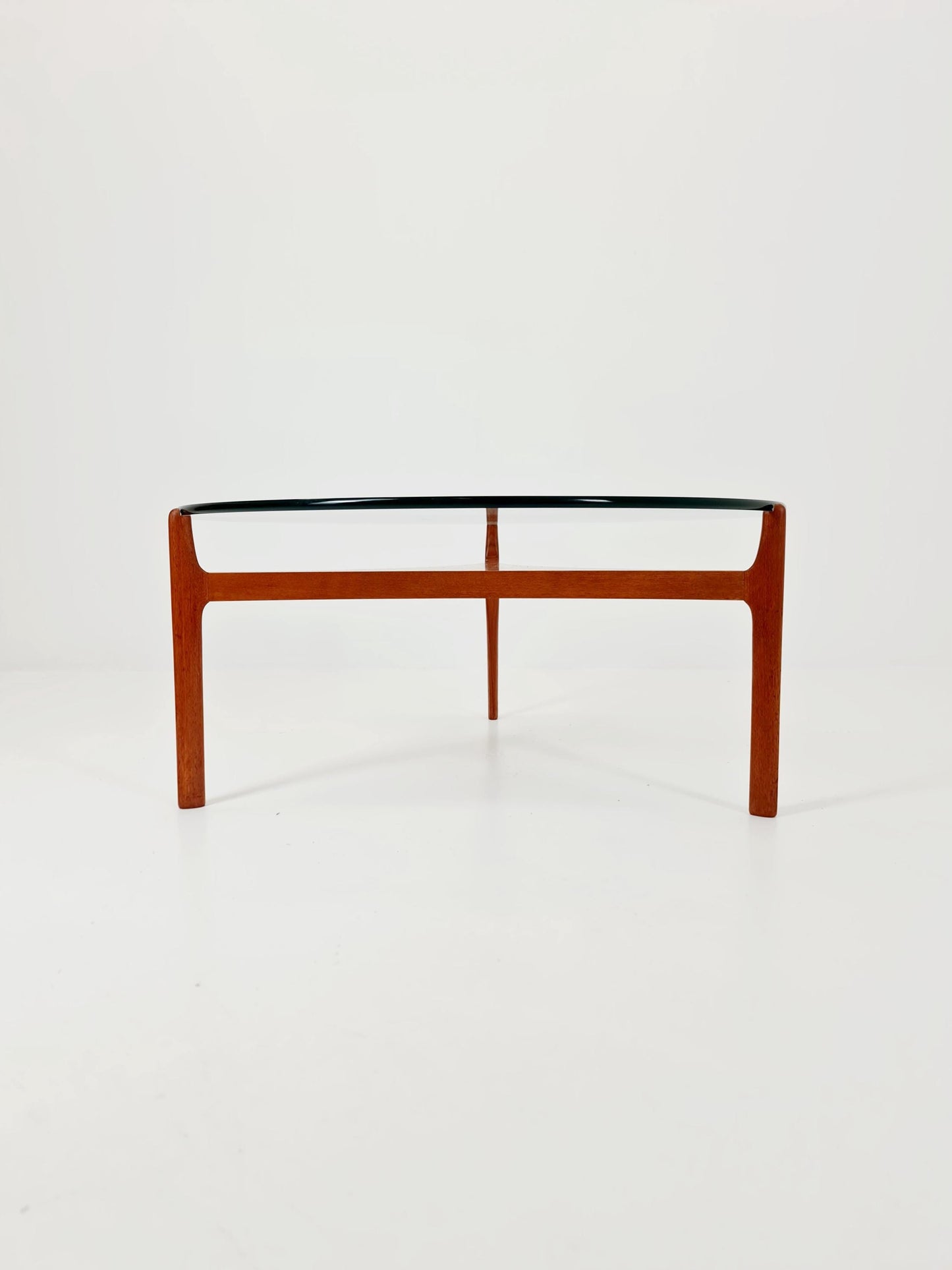 Vintage Teak and glass coffee table By Sven Ellekaer for christian Linneberg 1960s