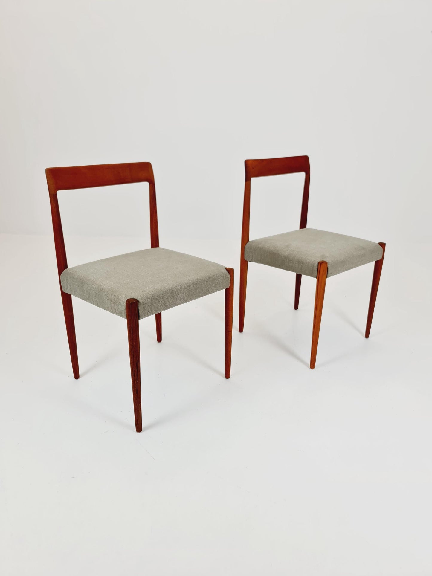 Mid century German Teak Dining Chair by Lübke, 1960s, set of 2