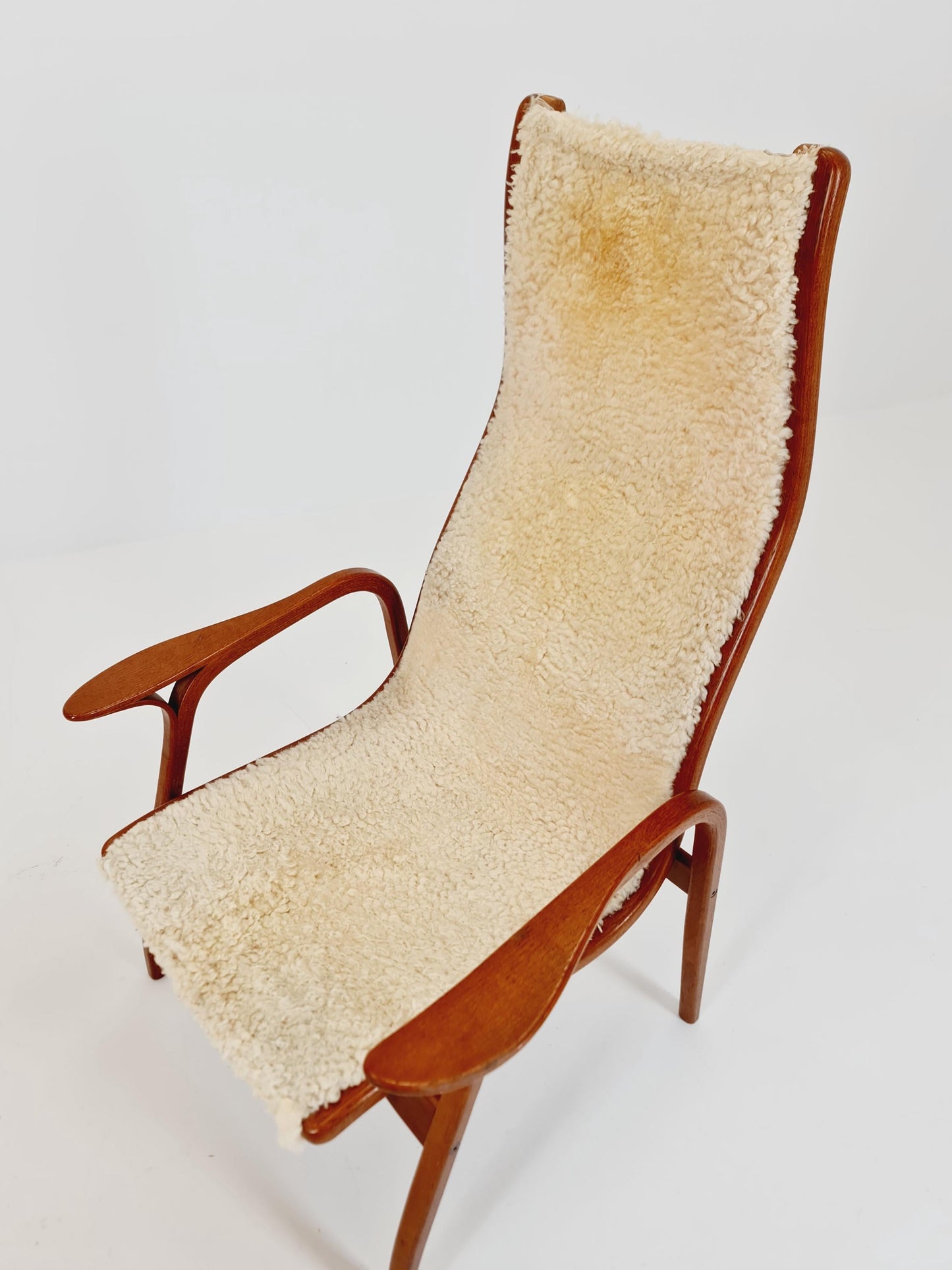 Mid century Lamino Armchair and foot stool By Yngve Ekstöm For Swedese 1960