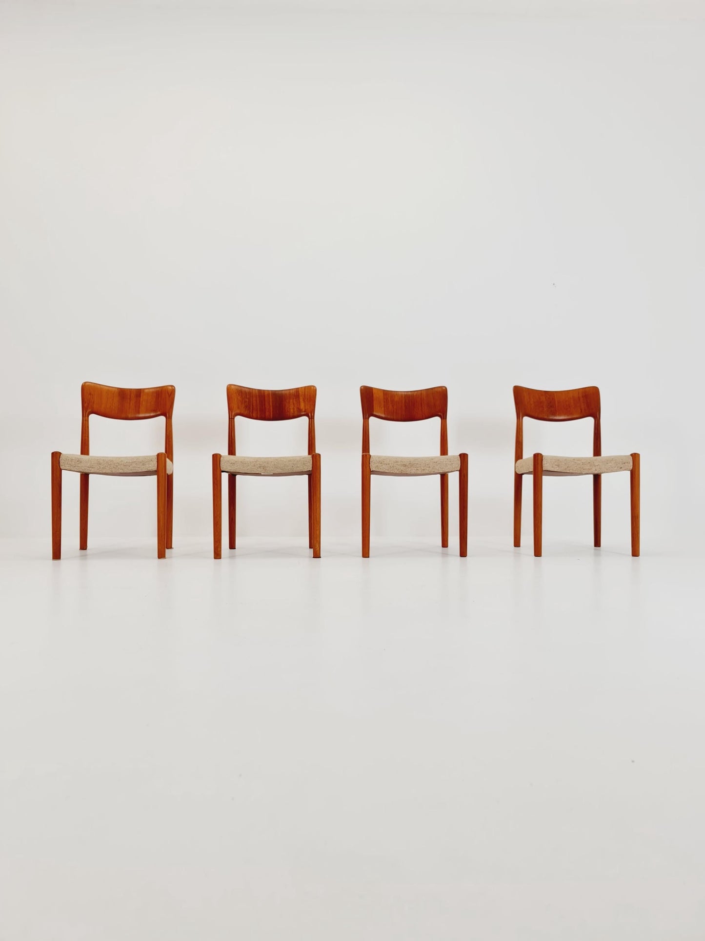 Vintage Danish solid teak dining chairs by Botinge , , 1960s, Set of 4