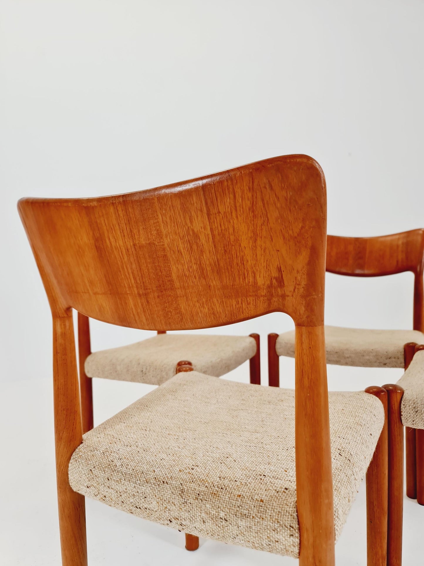 Vintage Danish solid teak dining chairs by Botinge , , 1960s, Set of 4