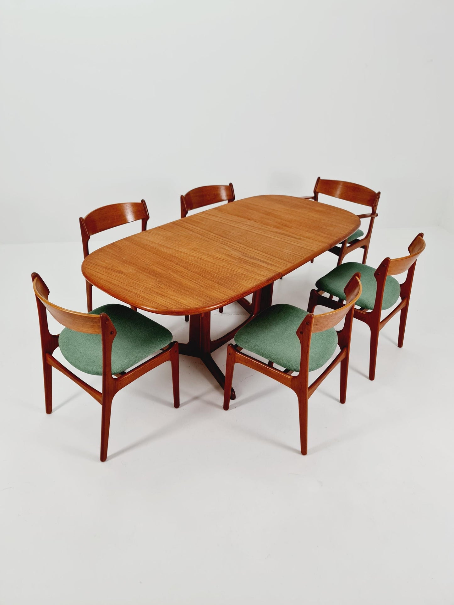 Vintage Danish teak dining/desk chairs by Erik Buch for O D Möbler, 1960s Set of 6