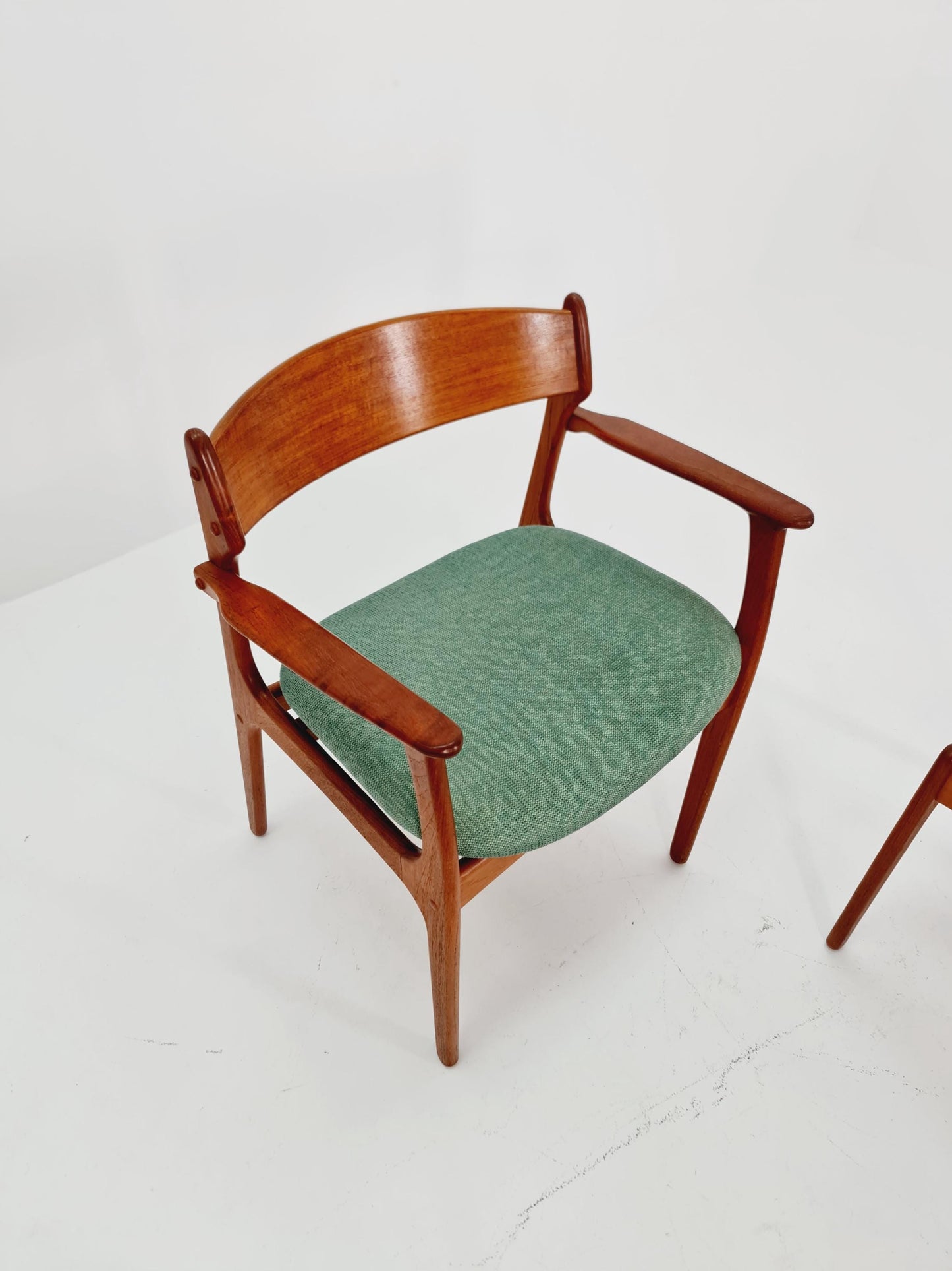Vintage Danish teak dining/desk chairs by Erik Buch for O D Möbler, 1960s Set of 6