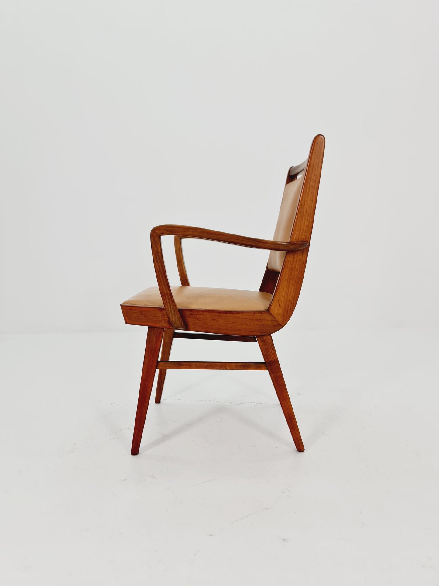 Mid-century walnut German armchair, 1960s