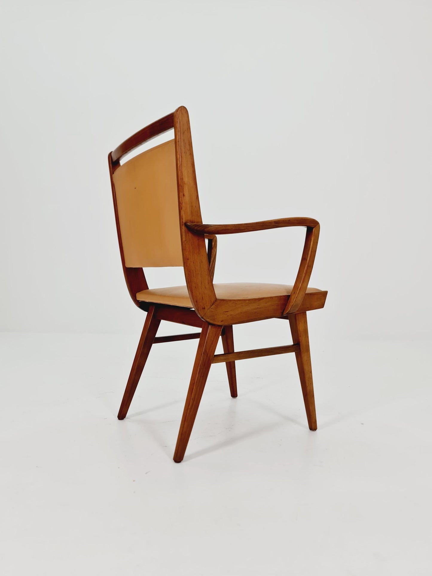 Mid-century walnut German armchair, 1960s