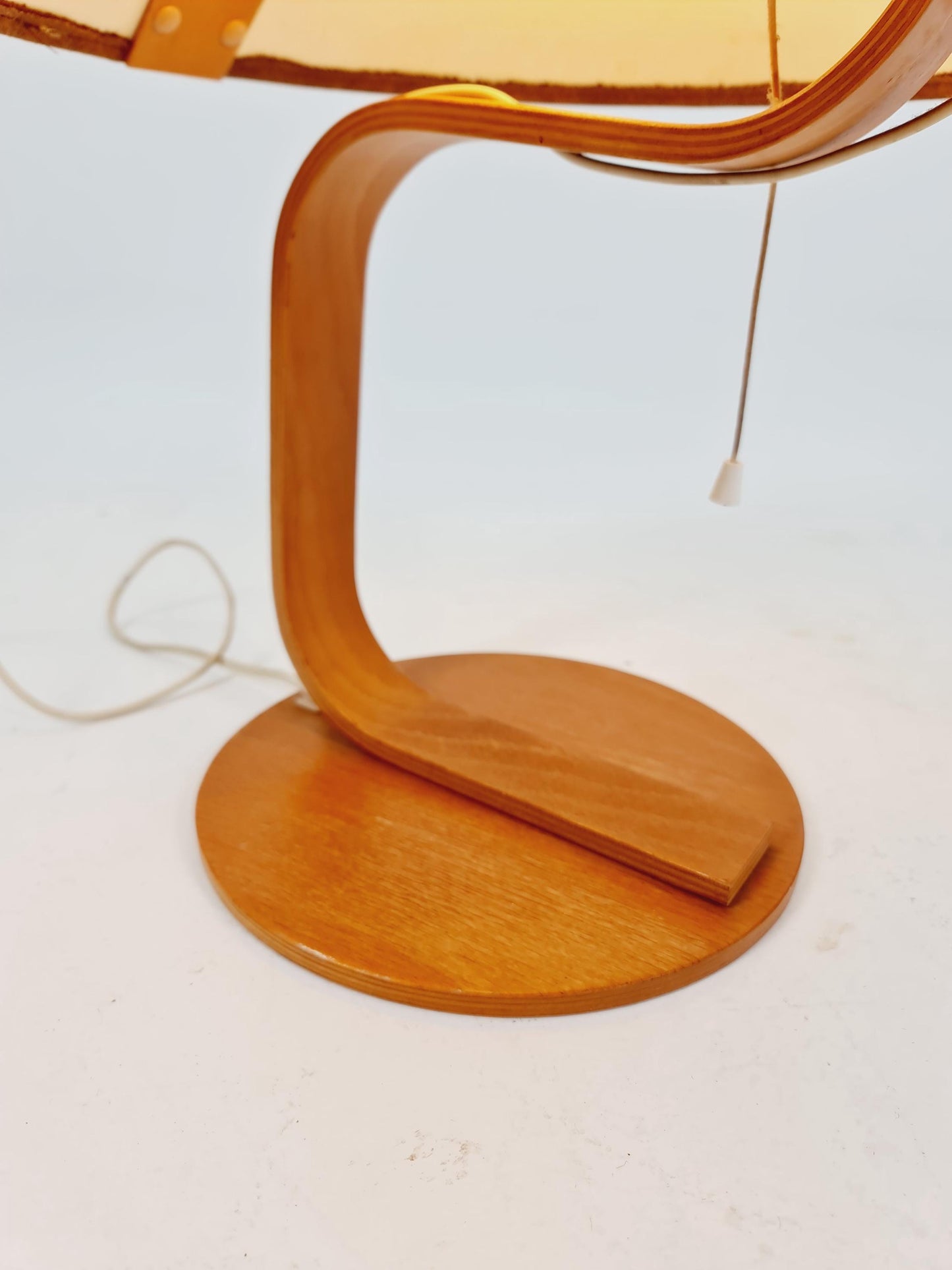 Vintage Danish wood large table lamp, By Domus 1960s/1970s