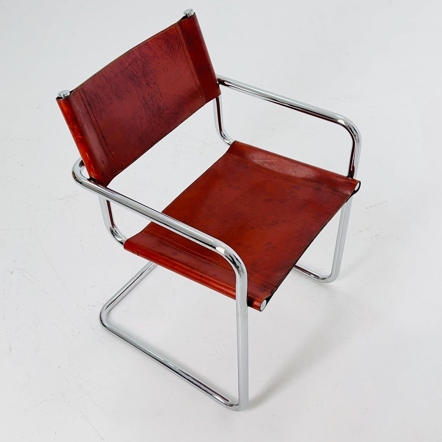 Rare and iconic MG5 Centro Studi armchair designed by Mart Stam & Marcel Breuer for Matteo Grassi, Italy, circa 1980s.