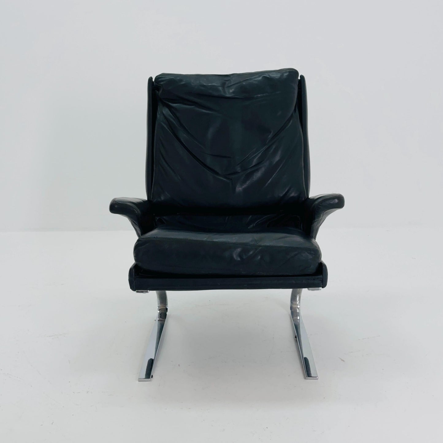 Mid Century Black Swing Lounge Chair by Reinhold Adolf for Cor Germany 1960s