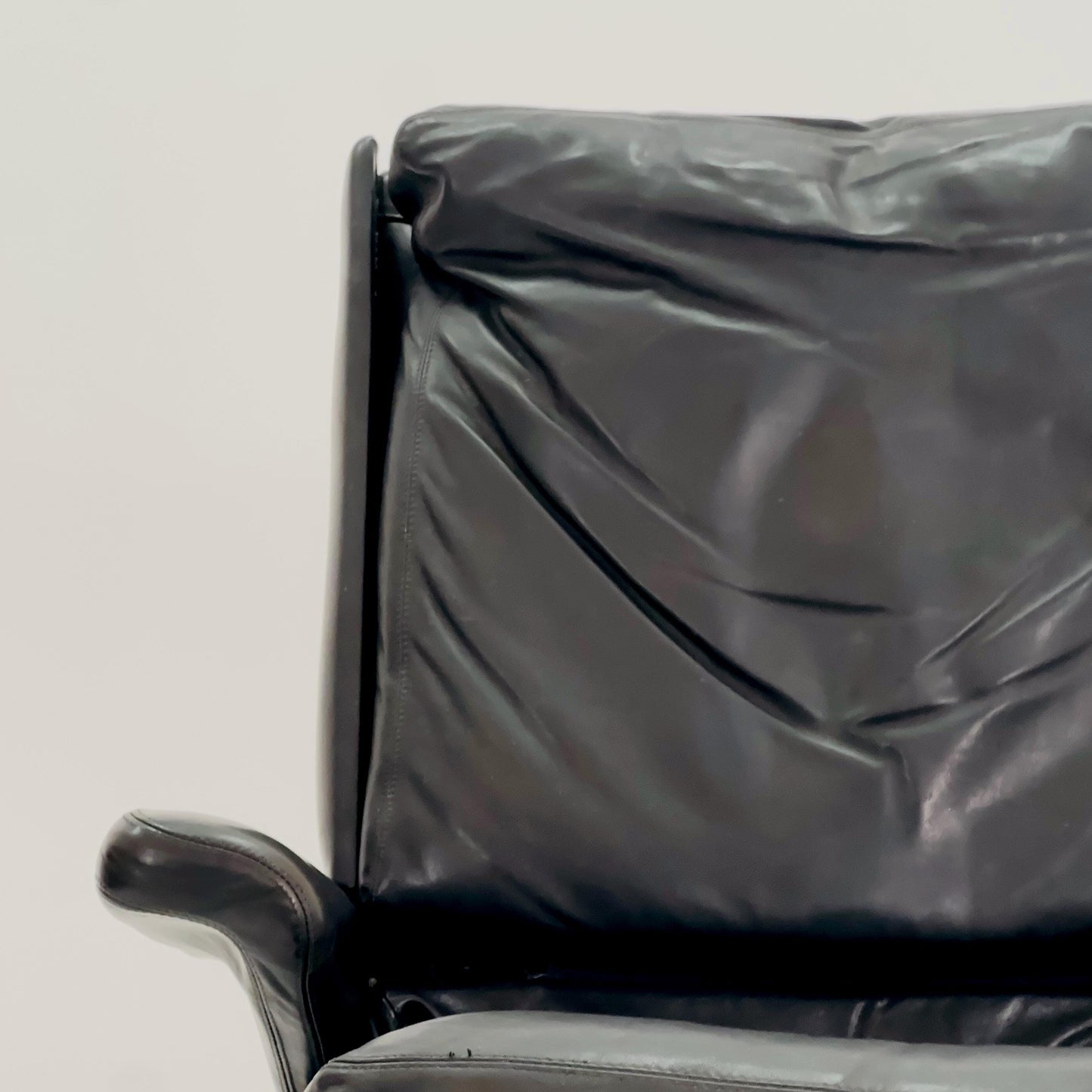 Mid Century Black Swing Lounge Chair by Reinhold Adolf for Cor Germany 1960s