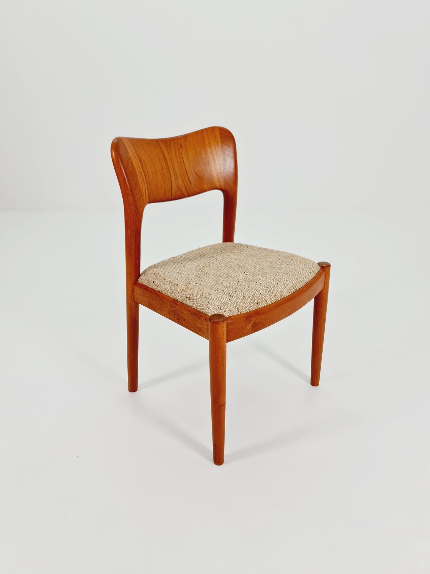 Vintage Danish solid teak dining chair by Niels Koefoed for Koefoed Hornslet , 1960s,