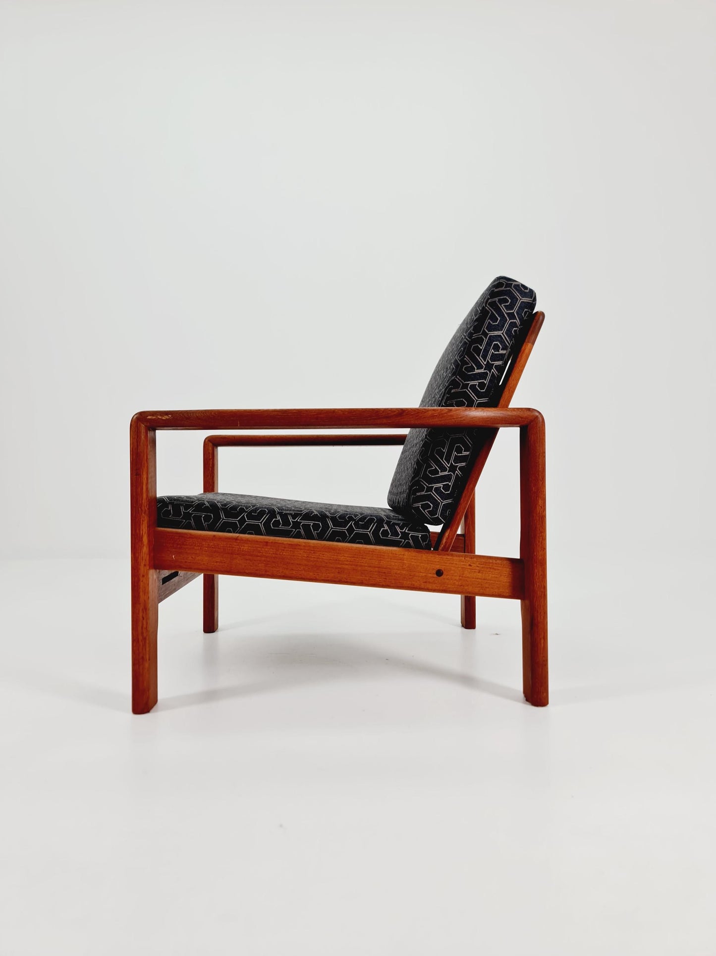 Mid Century Solid teak lounge chair/ Easy chair , 1960s