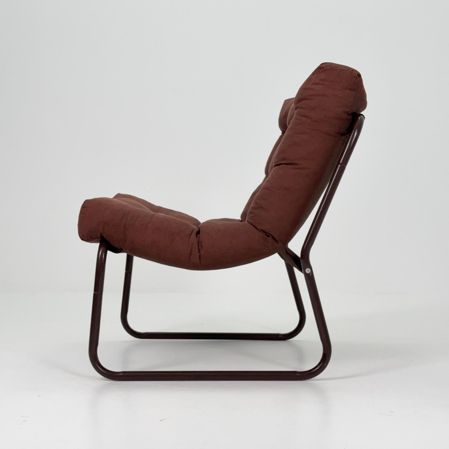 Mid-Century Pixi Lounge Chair by Gillis Lundgren for IKEA, 1970s – Retro Brown Chair with Tubular Frame