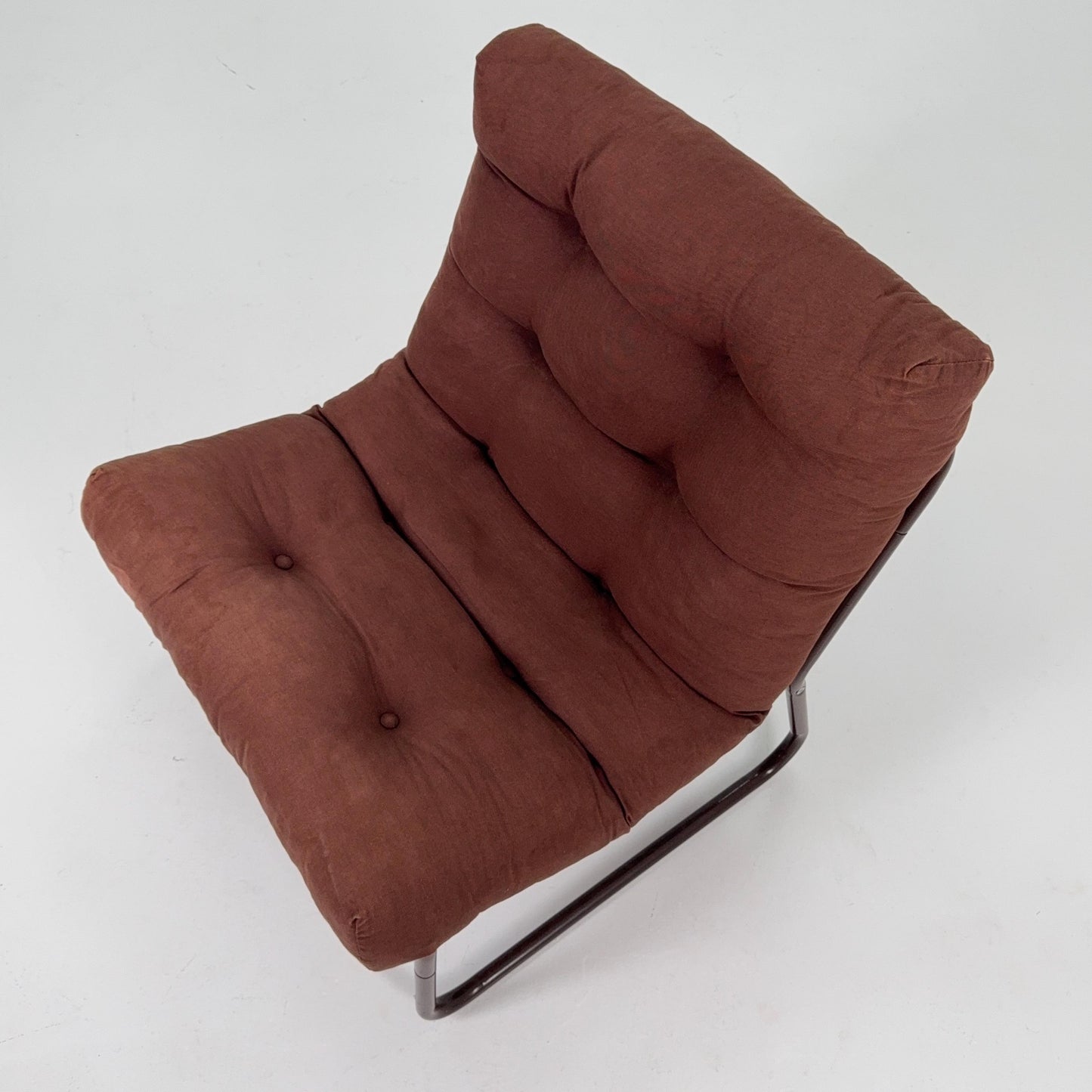 Mid-Century Pixi Lounge Chair by Gillis Lundgren for IKEA, 1970s – Retro Brown Chair with Tubular Frame
